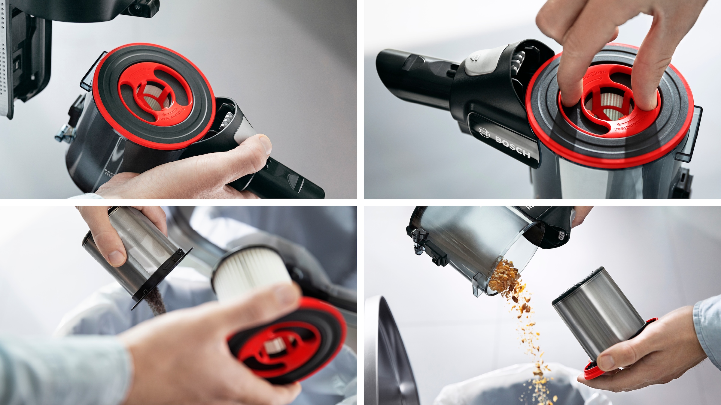 BOSCH Akku-Stielstaubsauger »Unlimited 7 BSS715FRSH, Knickrohr, Hygiene-Filter, 10 J. Motorgarantie«, 2x 5 Ah Akku, lange Laufzeit, Schnellladegerät, viel Zubehör