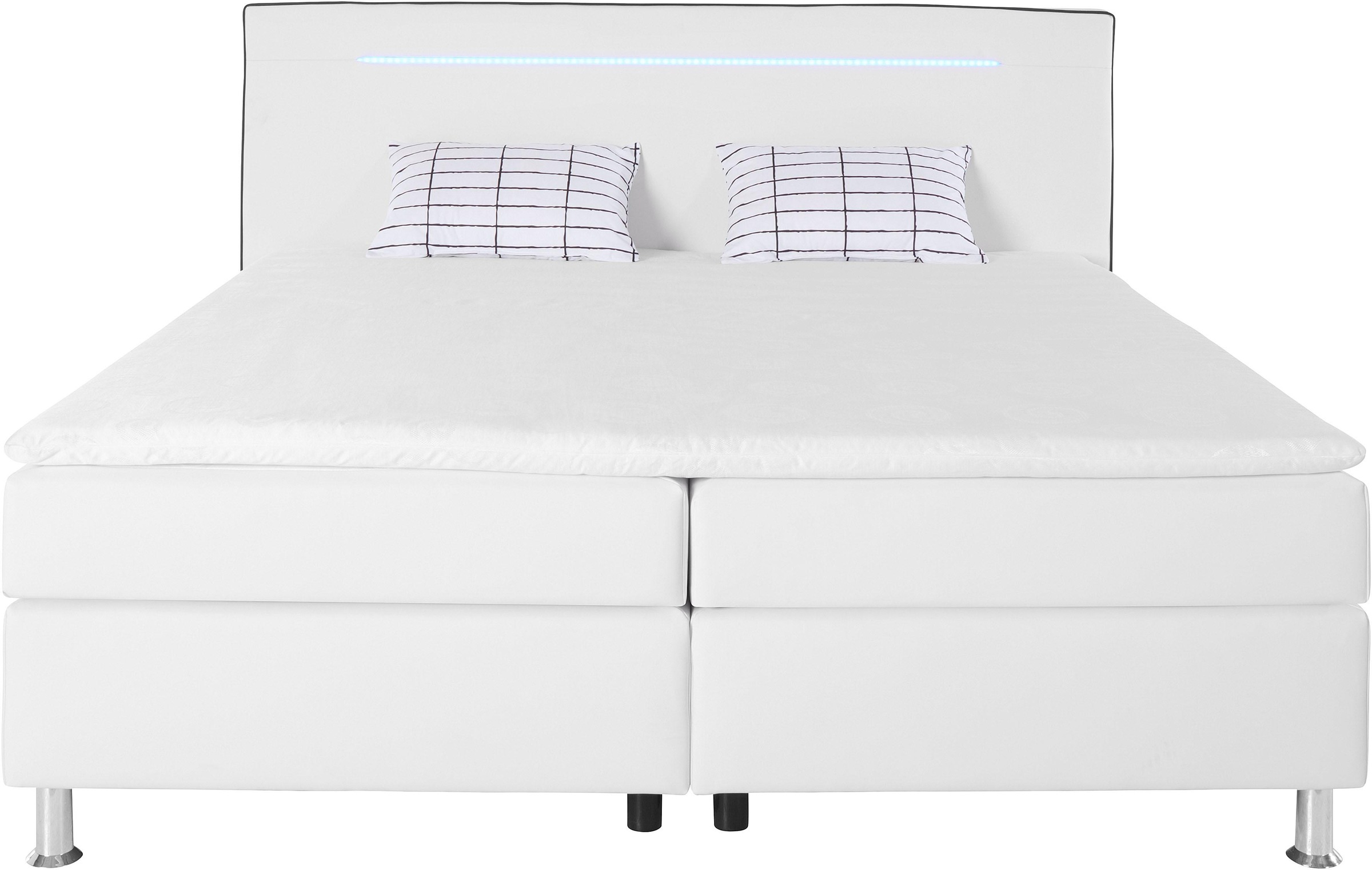 Thumbnail - COLLECTION AB Boxspringbett "London, inklusive Topper und Kissen, mit LED-Beleuchtung", Boxspringbett erhältlich in 90cm...