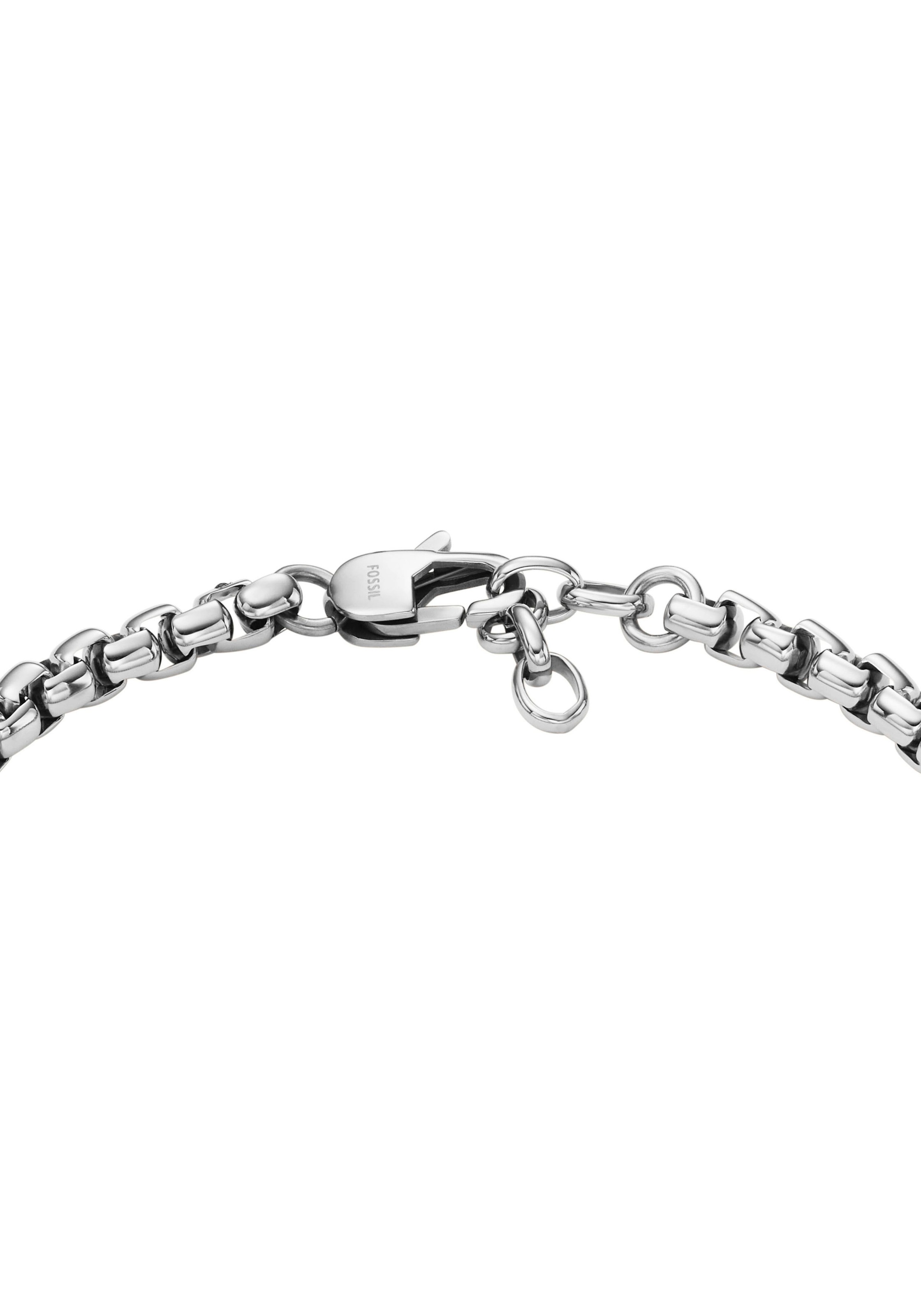 Armband FOSSIL "Schmuck Geschenk Edelstahl Armschmuck ALL STACKED UP", silber (edelstahlfarben), Armbänder, Damen, 22cm, Edelstahl, Armband 4