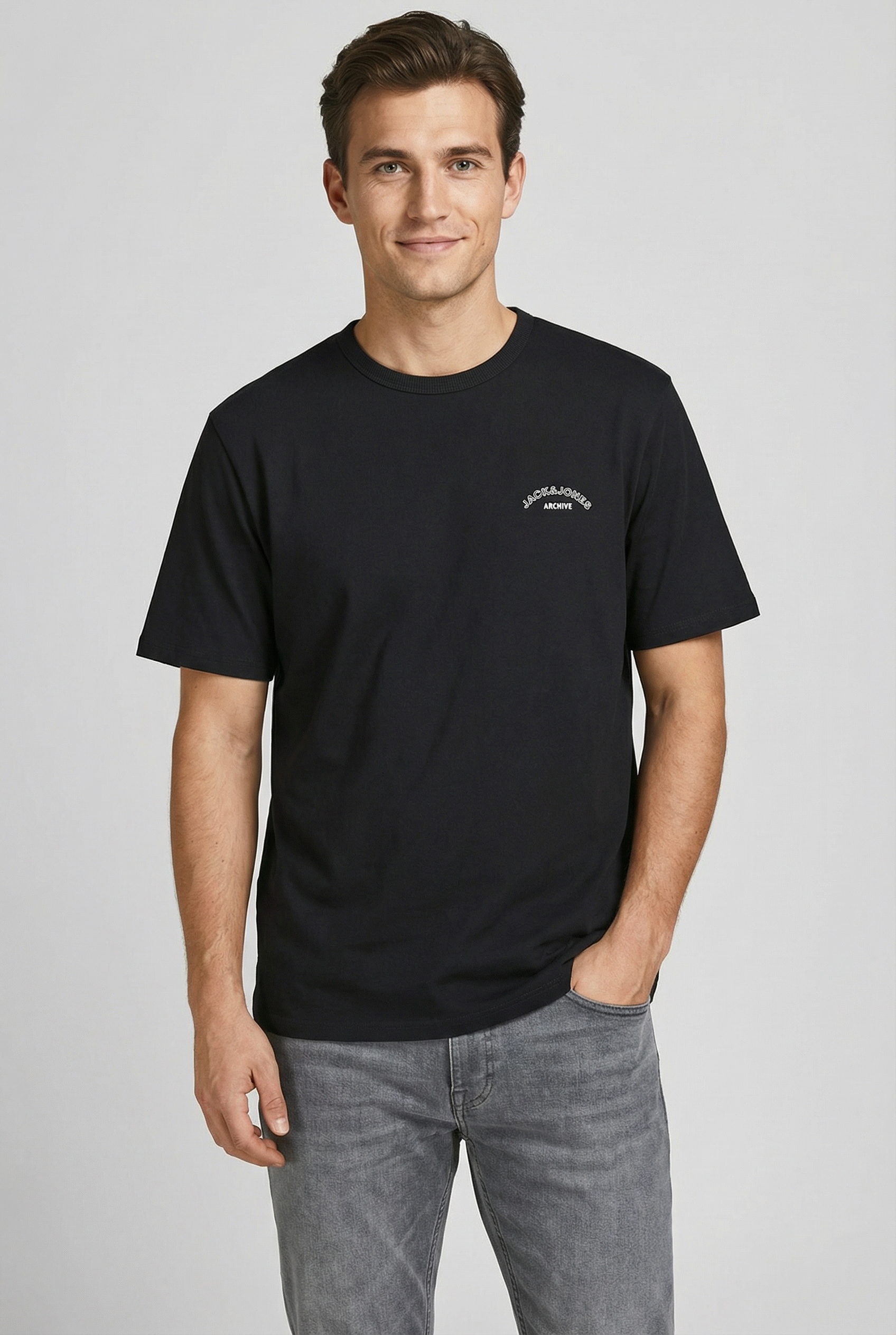 Jack & Jones Rundhalsshirt "JJCOLLEGE LOGO TEE SS CREW NECK" günstig online kaufen
