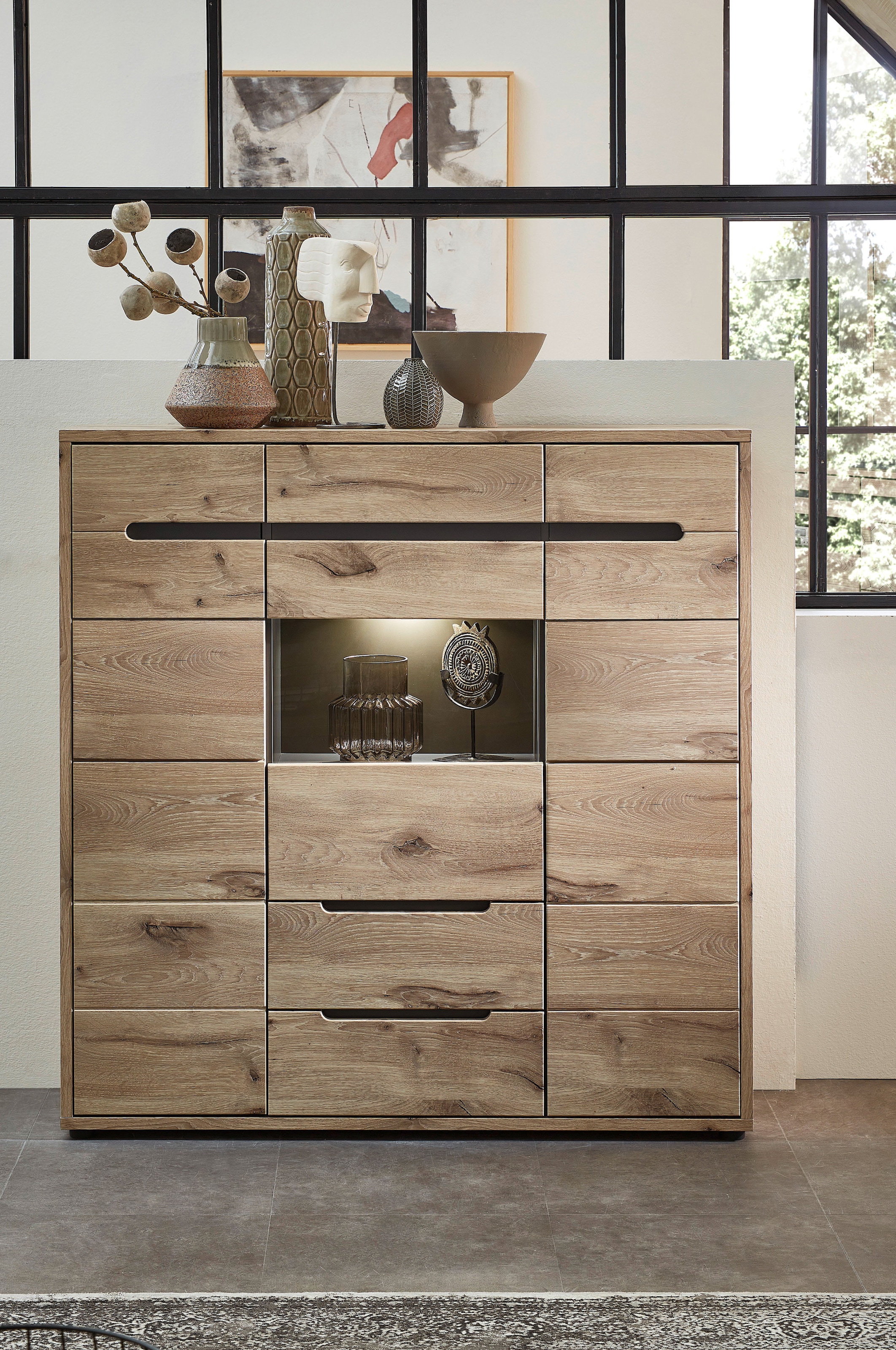 Highboard »BELLANO«, Viking Oak Nature