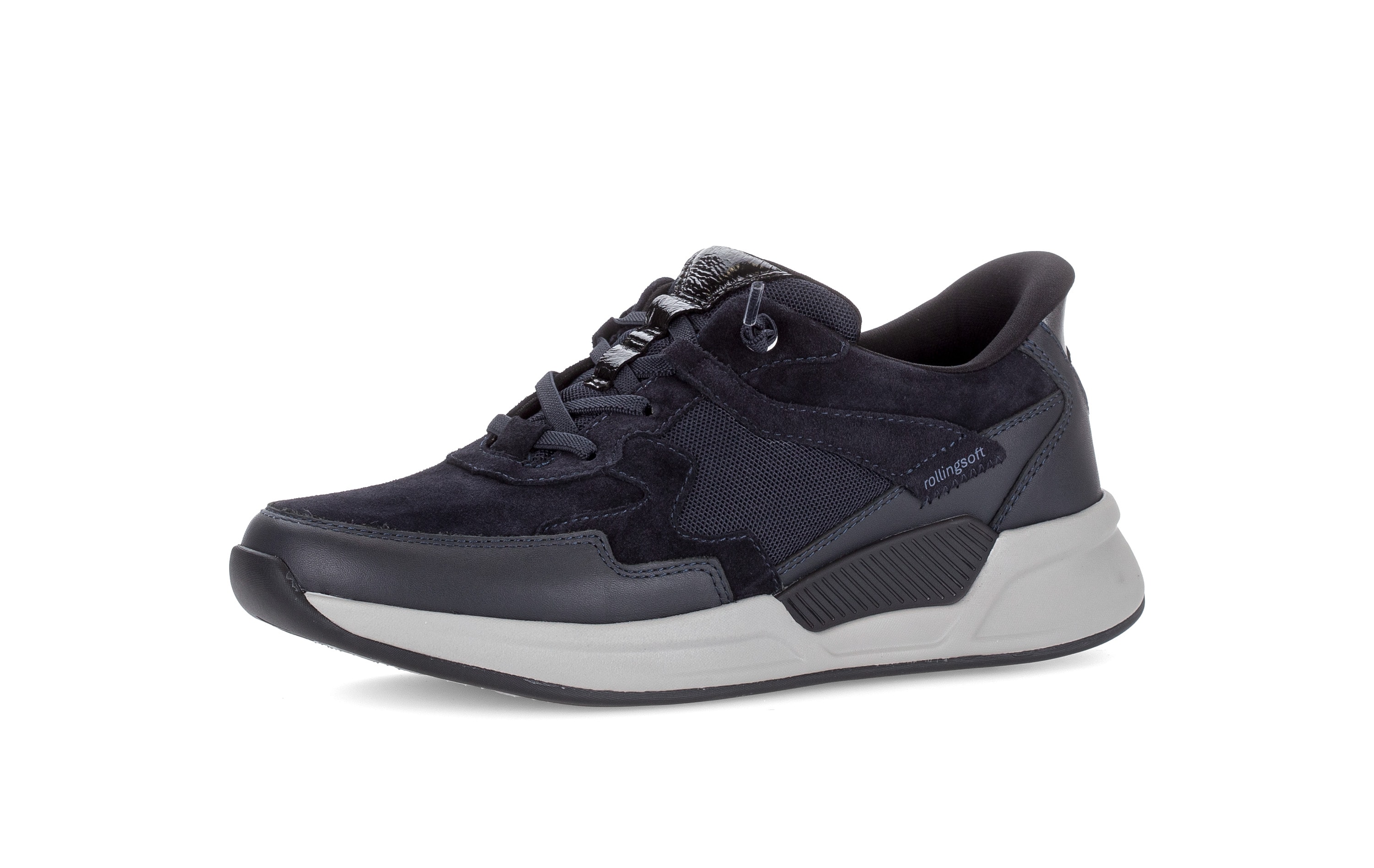 rollingsoft Slip-On Sneaker Slipper, Halbschuh, Freizeitschuh mit Kontrastnähten