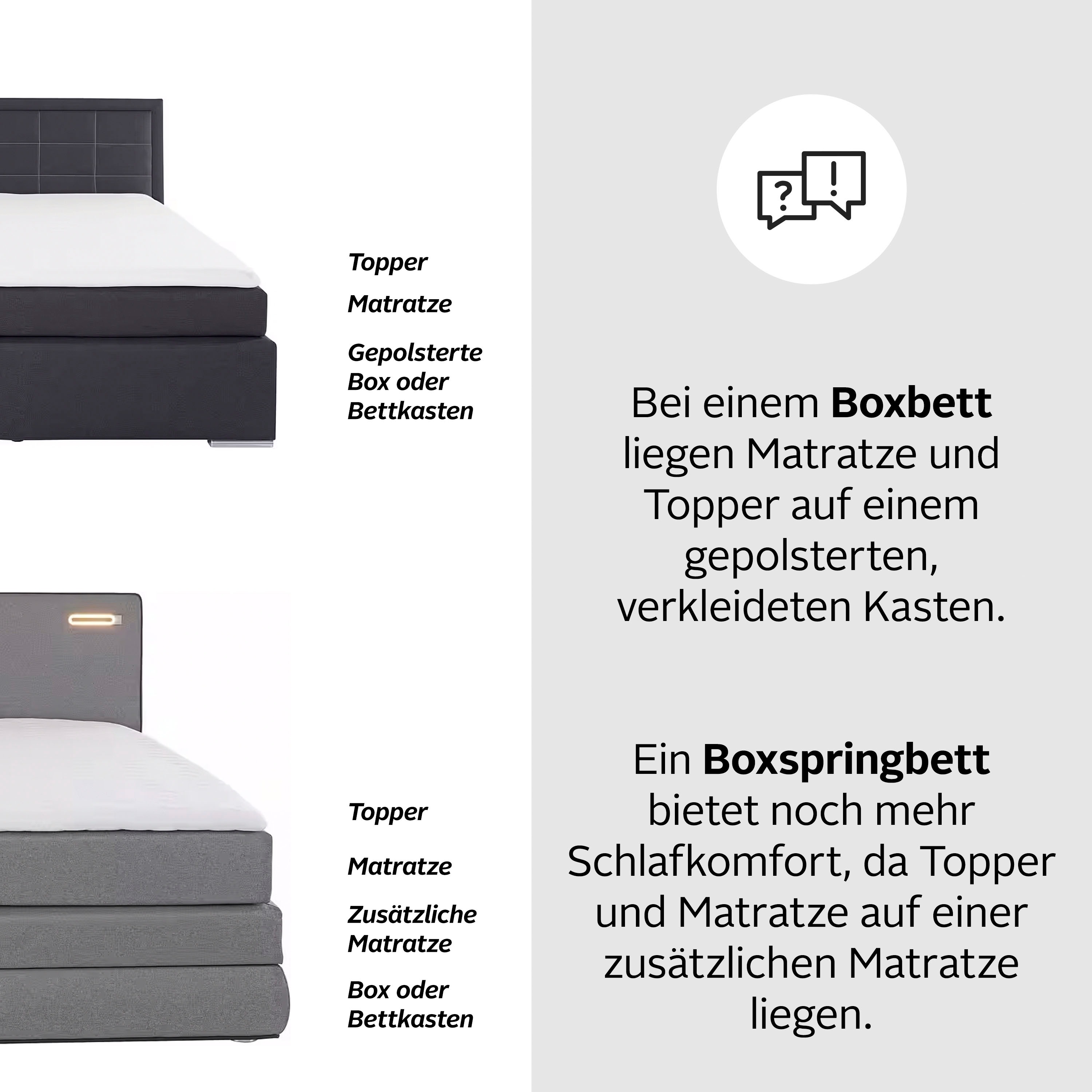 Thumbnail - COTTA Boxspringbett Simba, wahlweise mit oder ohne Matratze und Topper