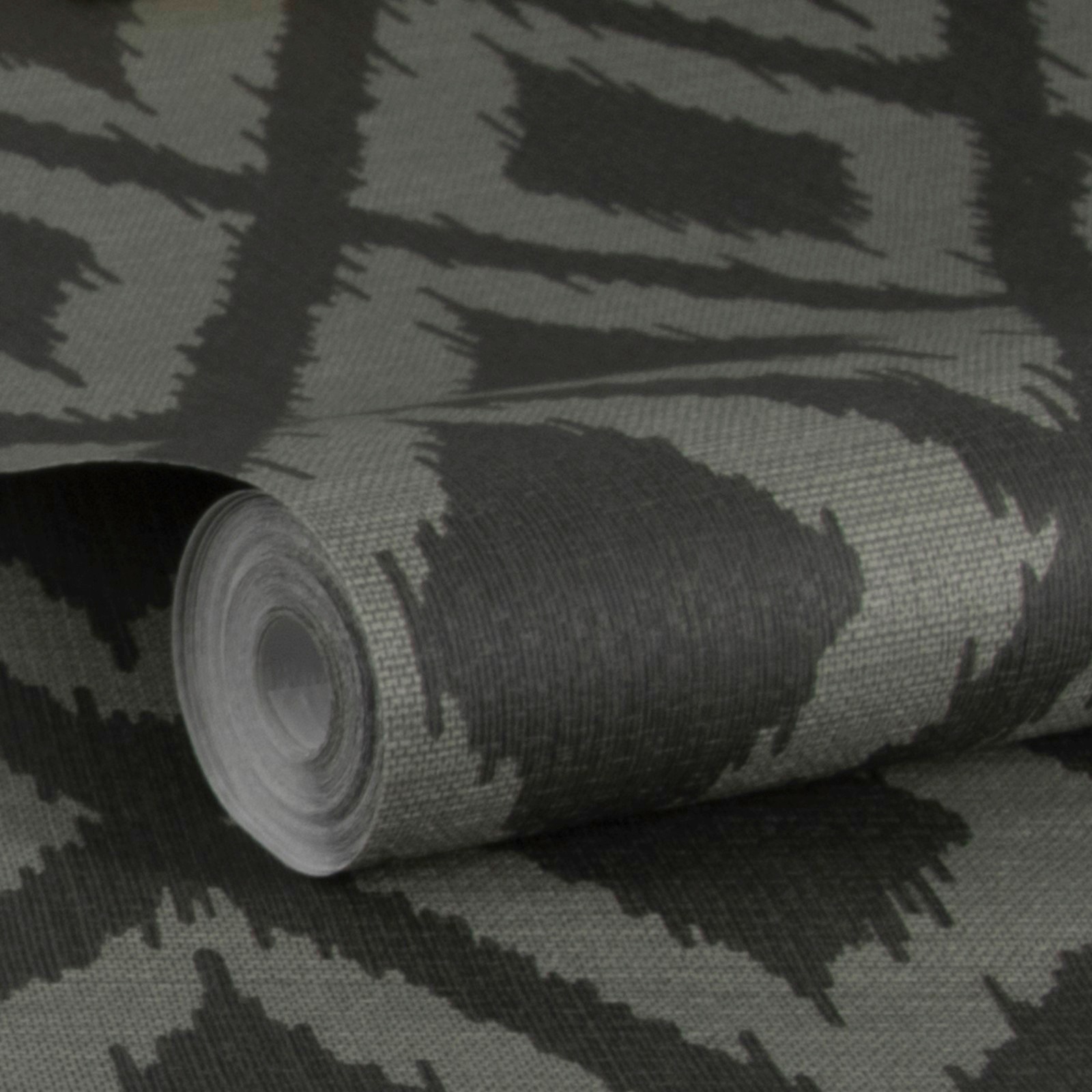 WOW Vliestapete »Ikat Grau«, FSC® zertifiziert, mit lebhaftem Druck, 10 Meter Länge