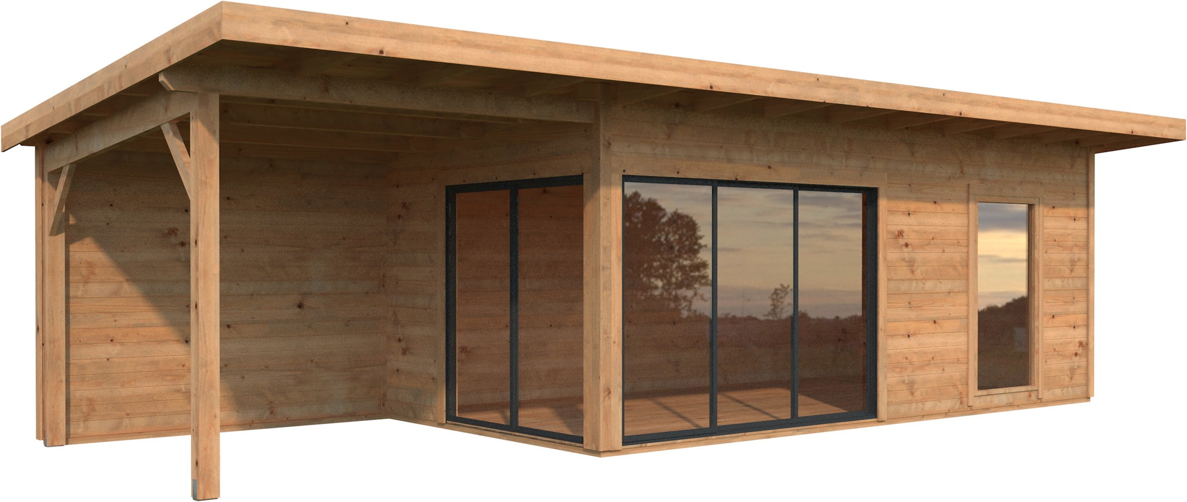 Palmako Gartenhaus »Andrea 17,1+7,9 m², Slide«