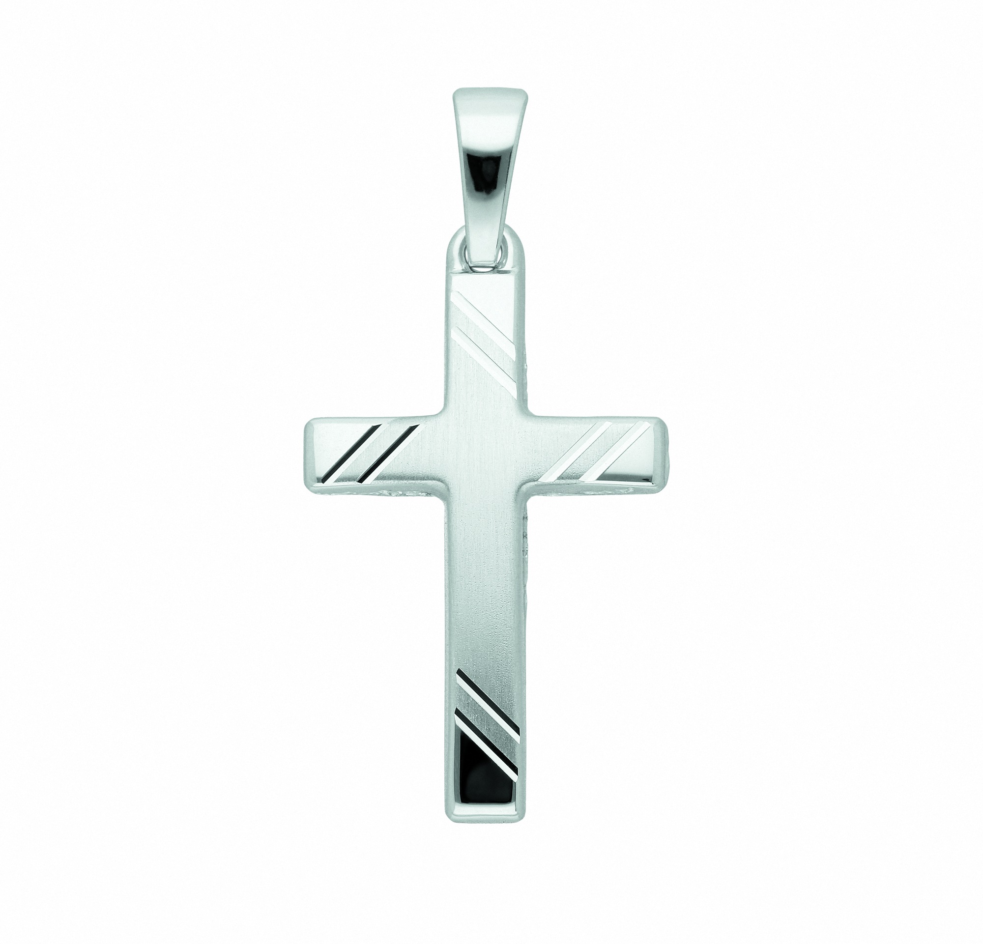 ADELIA ́S Damen Kettenanhänger "Damen & Herren 585 Weißgold Kreuz Anhänger", Damen, Gold Weißgold 585, silber, Gold, Weißgold 585, Schmuckanhänger,