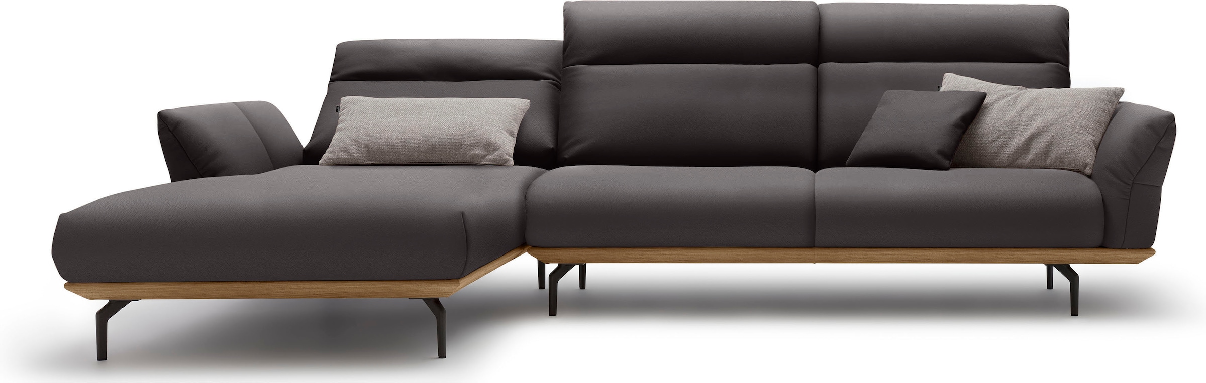 Creation BY ROLF BENZ Ecksofa "hs.460", Sockel in Nussbaum, Winkelfüße in U günstig online kaufen