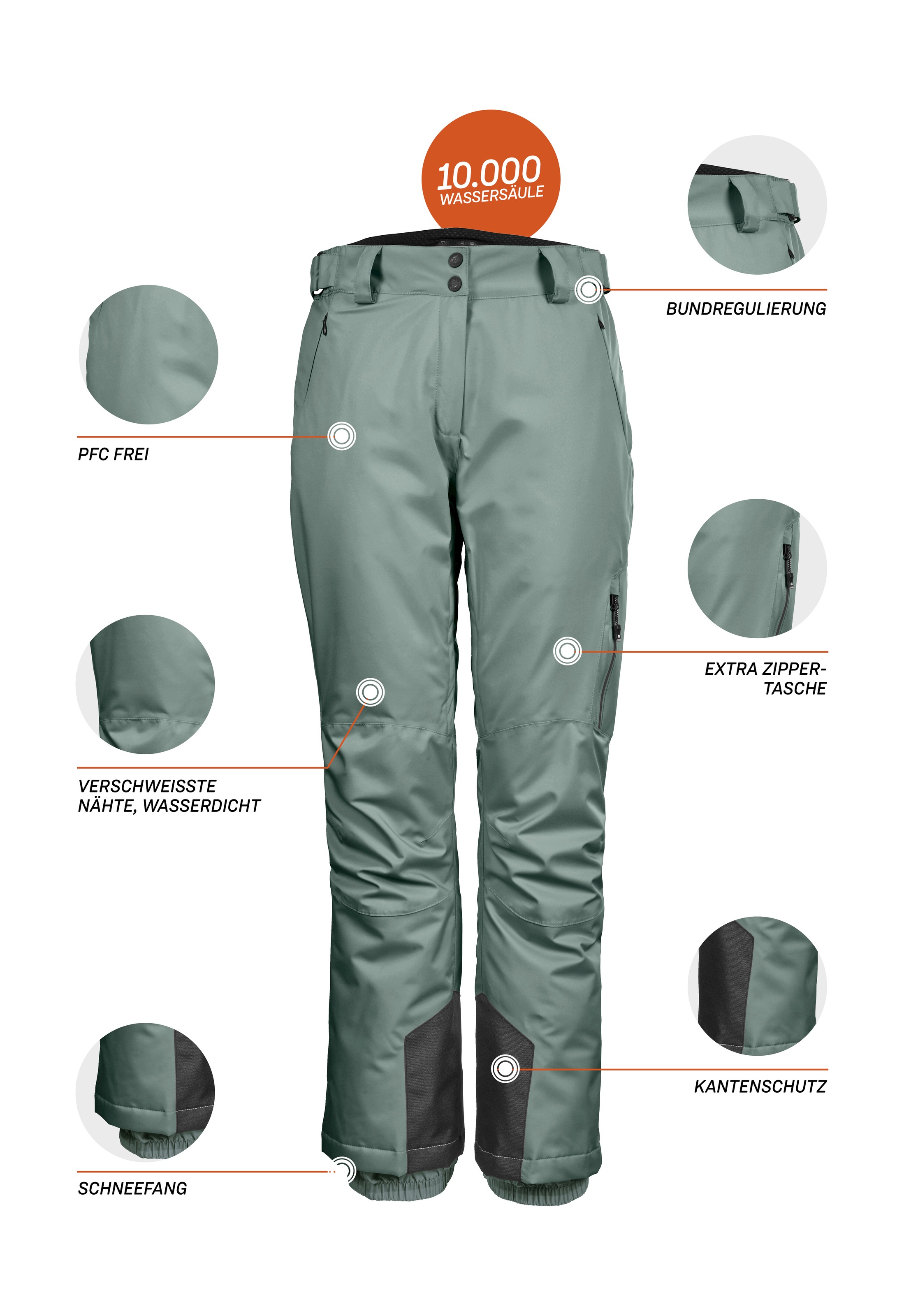 Thumbnail - Killtec Skihose "KSW 274 WMN SKI PNTS" Wasserdichte Damen-Skihose mit verstellbarer Taille und Belüftung