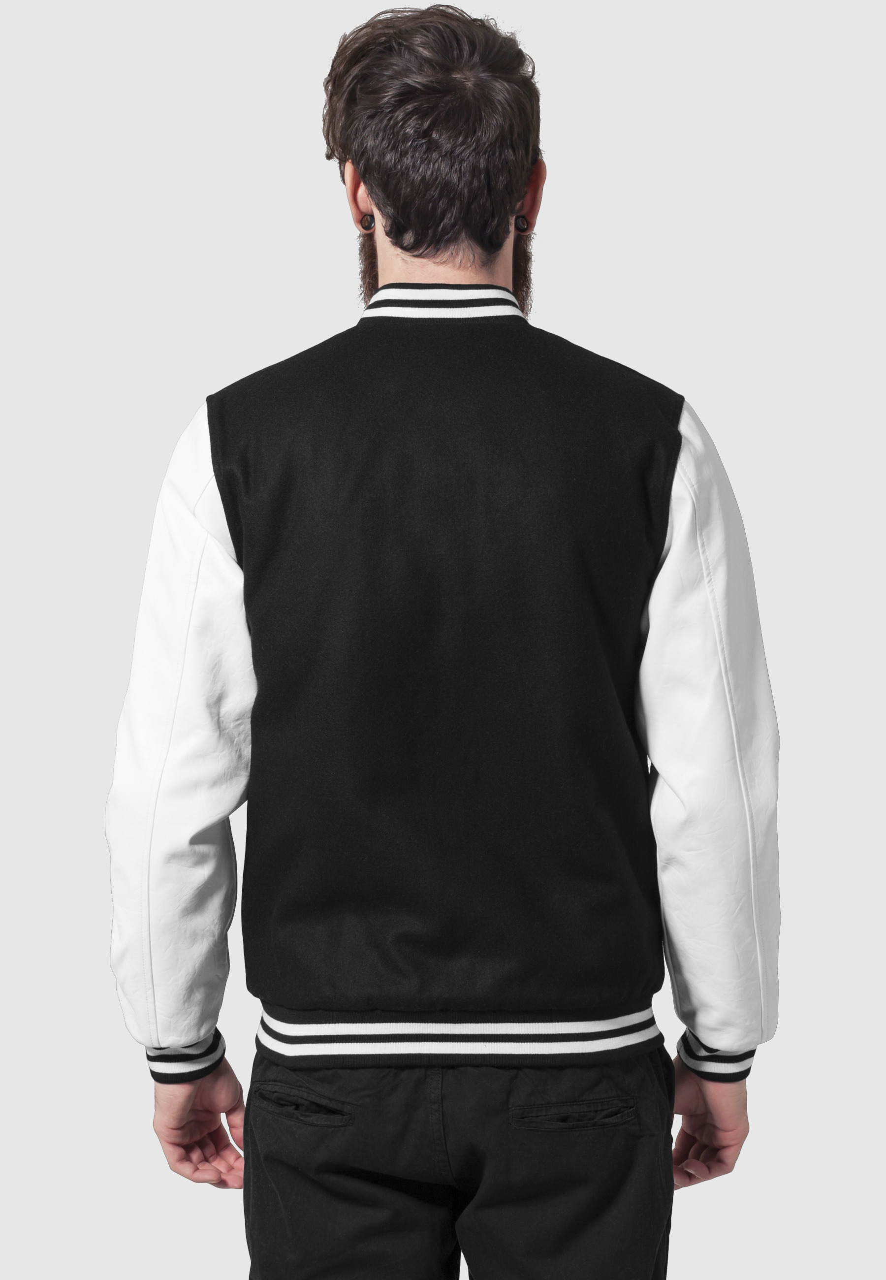 URBAN CLASSICS Allwetterjacke »Urban Classics Herren Oldschool College Jacket« 1 Stk. tlg. ohne Kapuze