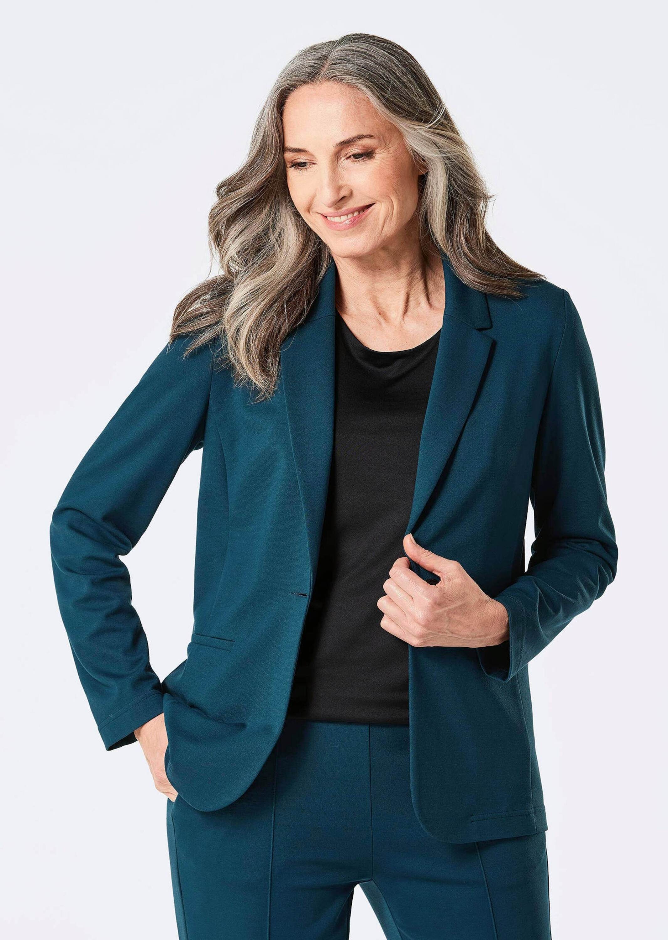 GOLDNER Kurzblazer "Longblazer" Die vordere Kante ist am Saum abgerundet günstig online kaufen