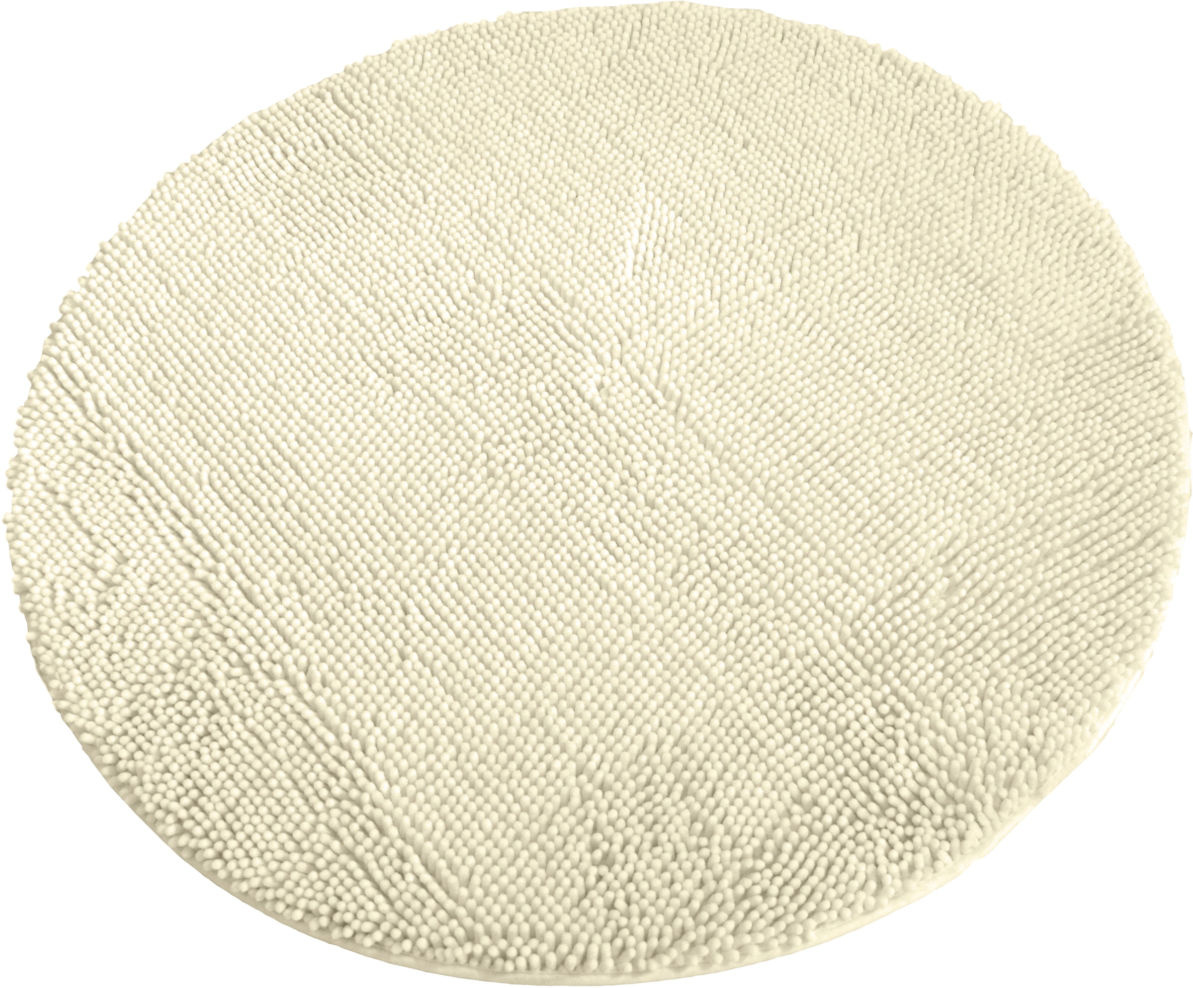 KiNZLER 1100000002199 "Chenille, Badvorleger, Badezimmer Teppich" Höhe 18 mm rutschhemmend beschichtet fußbodenheizungsgeeignet Badteppich, Uni Farben, weich, als rechteckig & halbrund erhältlich