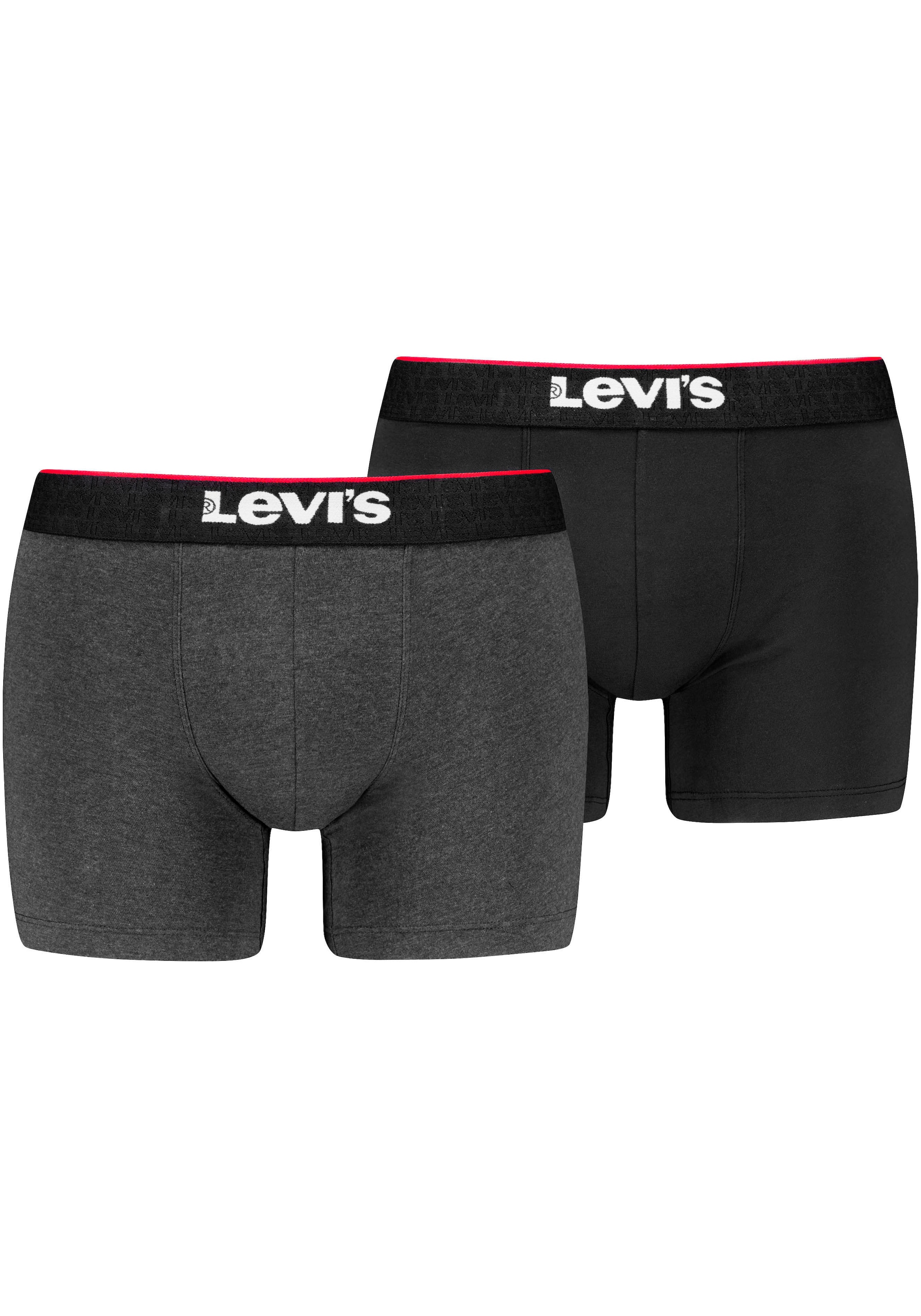 Levis Boxershorts, (2er-Pack), mit farbbesetztem Webgummibund