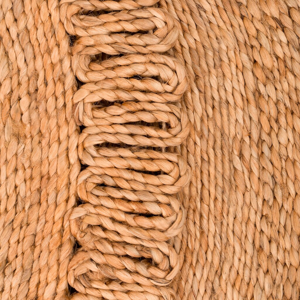 Paco Home Teppich »Viborg 596«, rund, handgefertigter Natur-Teppich, Jute, Modern, Boho, Ethno