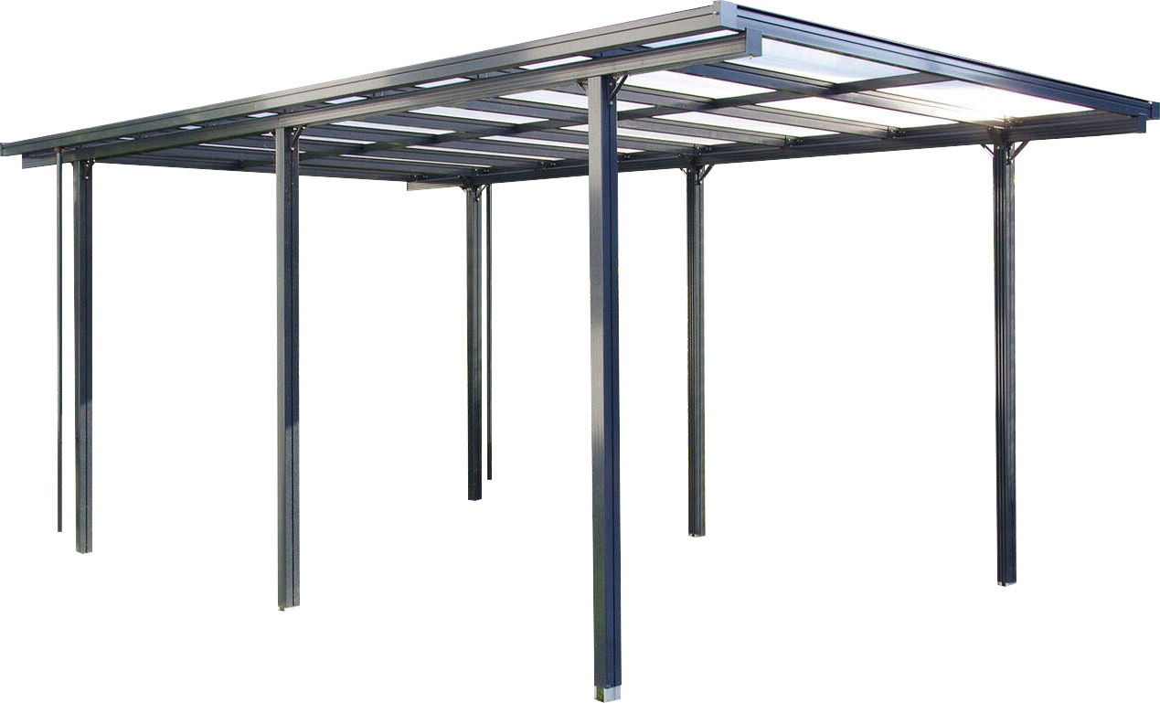 Beckmann Einzelcarport "CPTG", Aluminium, 270 cm, Anthrazit