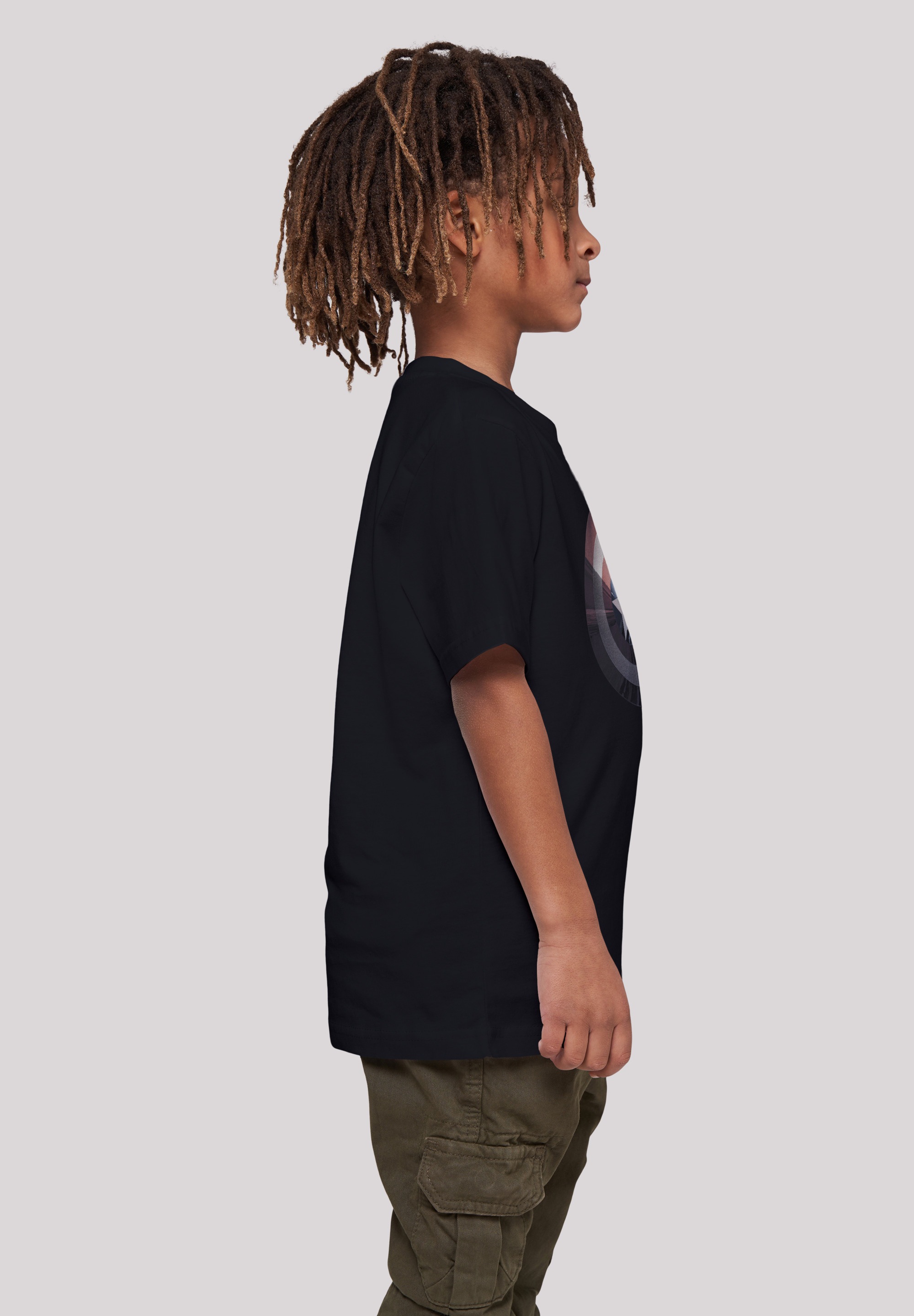 Kinder,Premium \'Marvel Merch,Jungen,Mädchen,Logo Shiny\'«, | BAUR Print bestellen America T-Shirt Unisex F4NT4STIC »T-Shirt Captain Shield