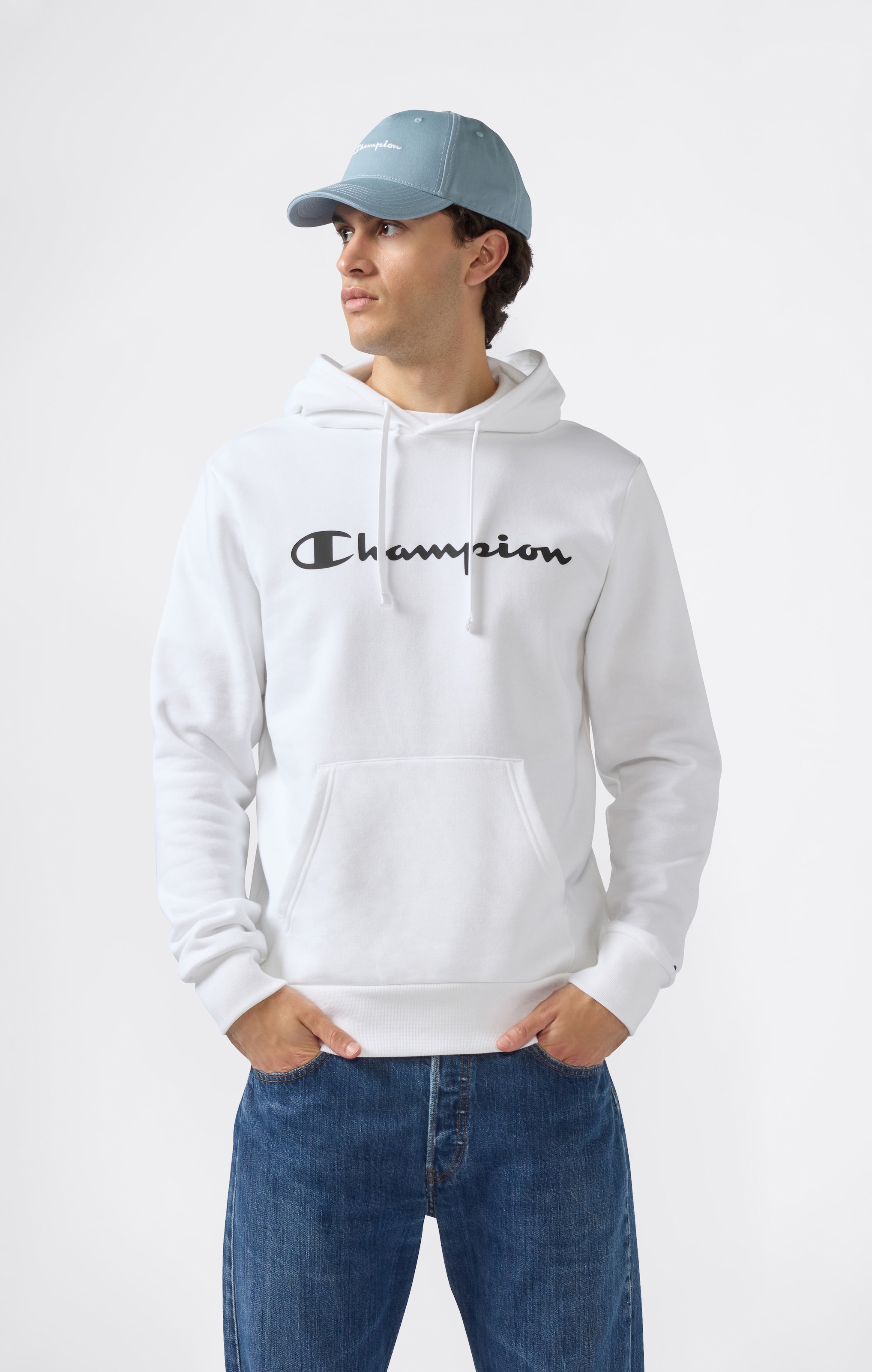 Champion Kapuzensweatshirt "BASICS Fleece Hoodie Large Logo" 1 Stk. tlg. günstig online kaufen