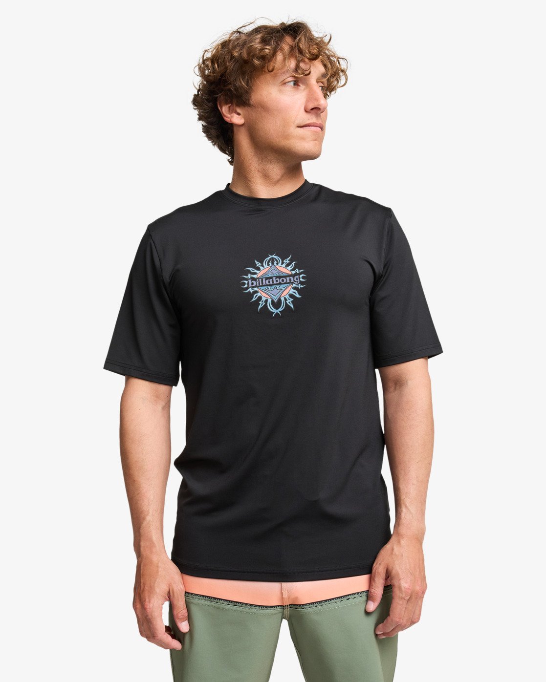 Billabong T-Shirt "SOLAR FLARE LOOSE FIT SHORT SLEEVE" mit kurzen Ärmeln, aus Jersey, pflegeleicht, elastisch