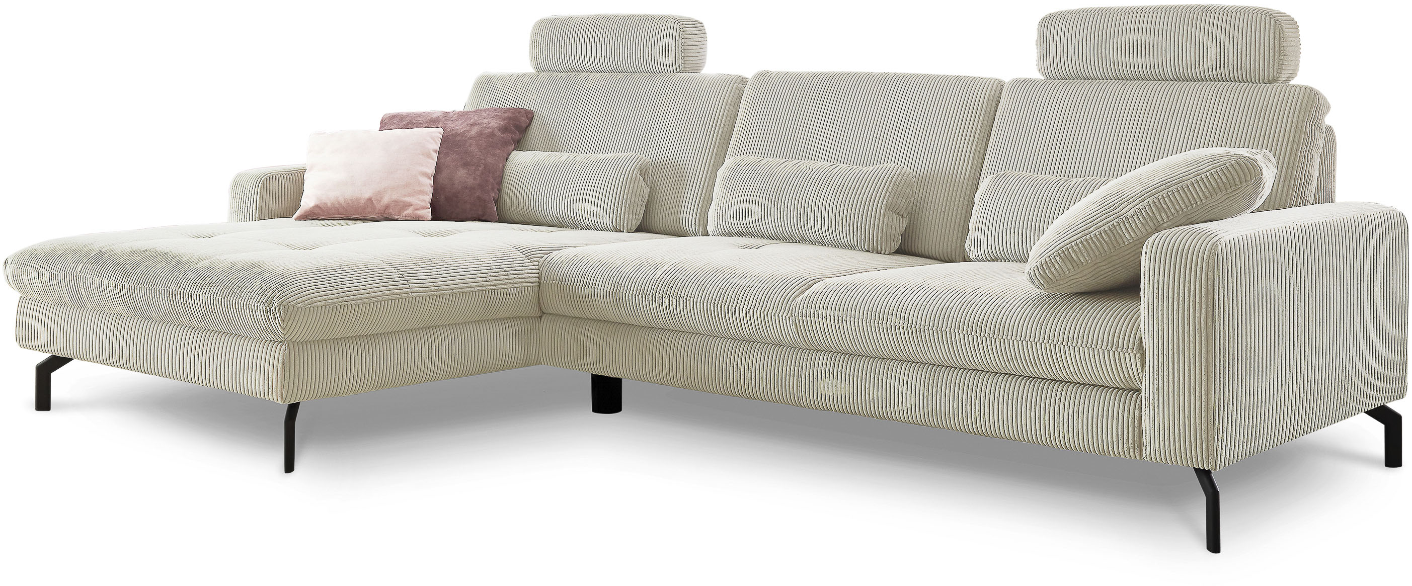 Die PlanBar Ecksofa "MP-IN20110 L-Form mit Kaltschaum-Polsterung" optional mit Funktionen erhältlich