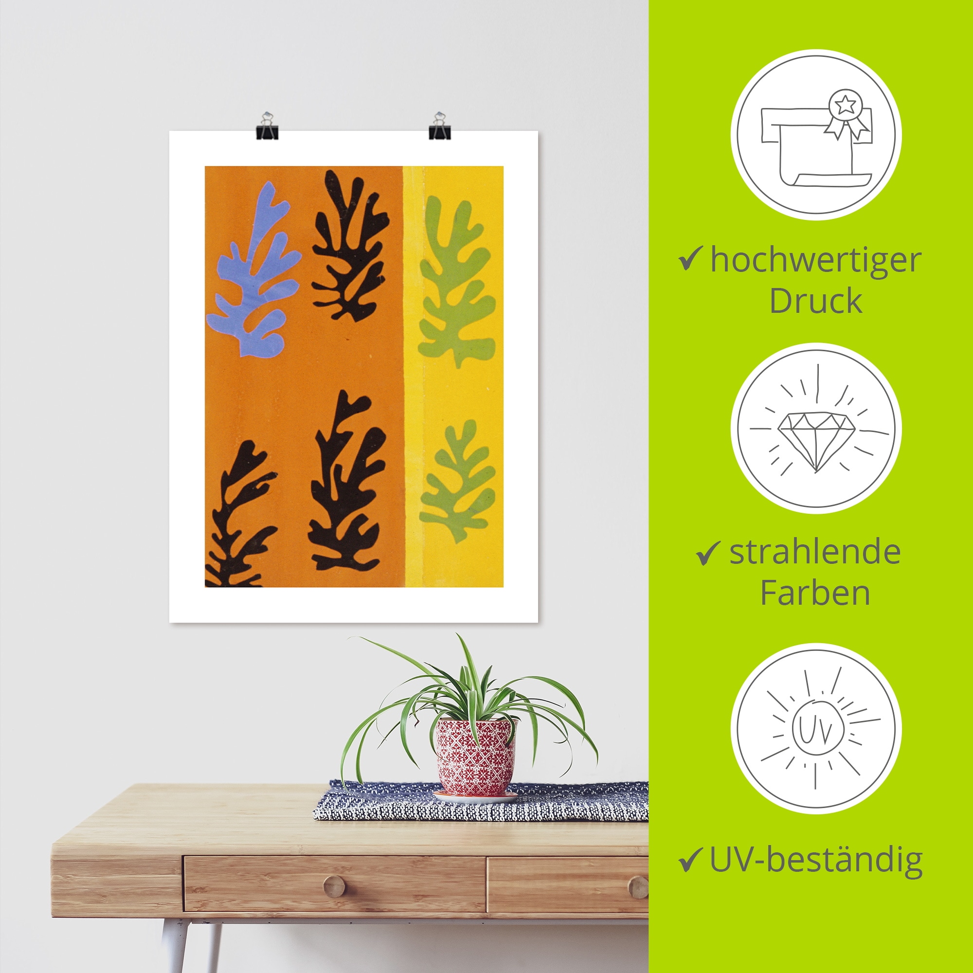 Artland Wandbild »Komposition (Der Samt). 1947« Gegenstandslos 1 Stk. tlg. als Alubild, Leinwandbild, Poster, Wandaufkleber in verschied. Größen