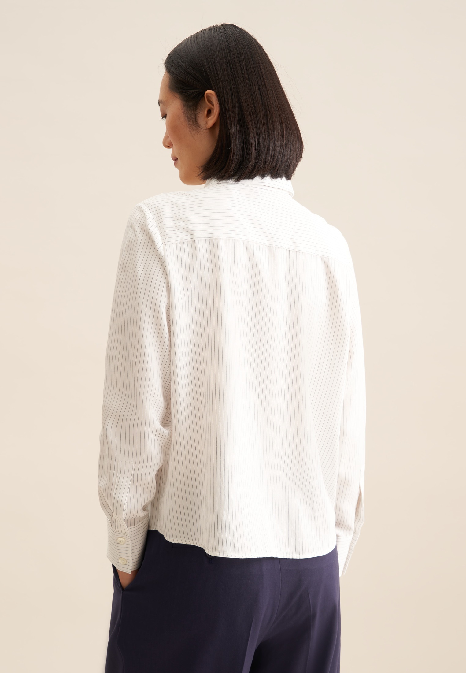 seidensticker Hemdbluse "Schwarze Rose" 1/1 Kragen Streifen günstig online kaufen