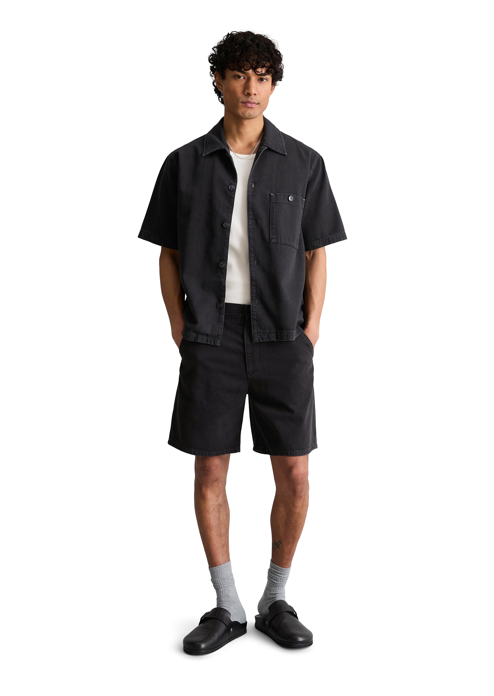 Marc O'Polo DENIM Kurzarmhemd »aus Bio-Baumwolle und Lyocell«
