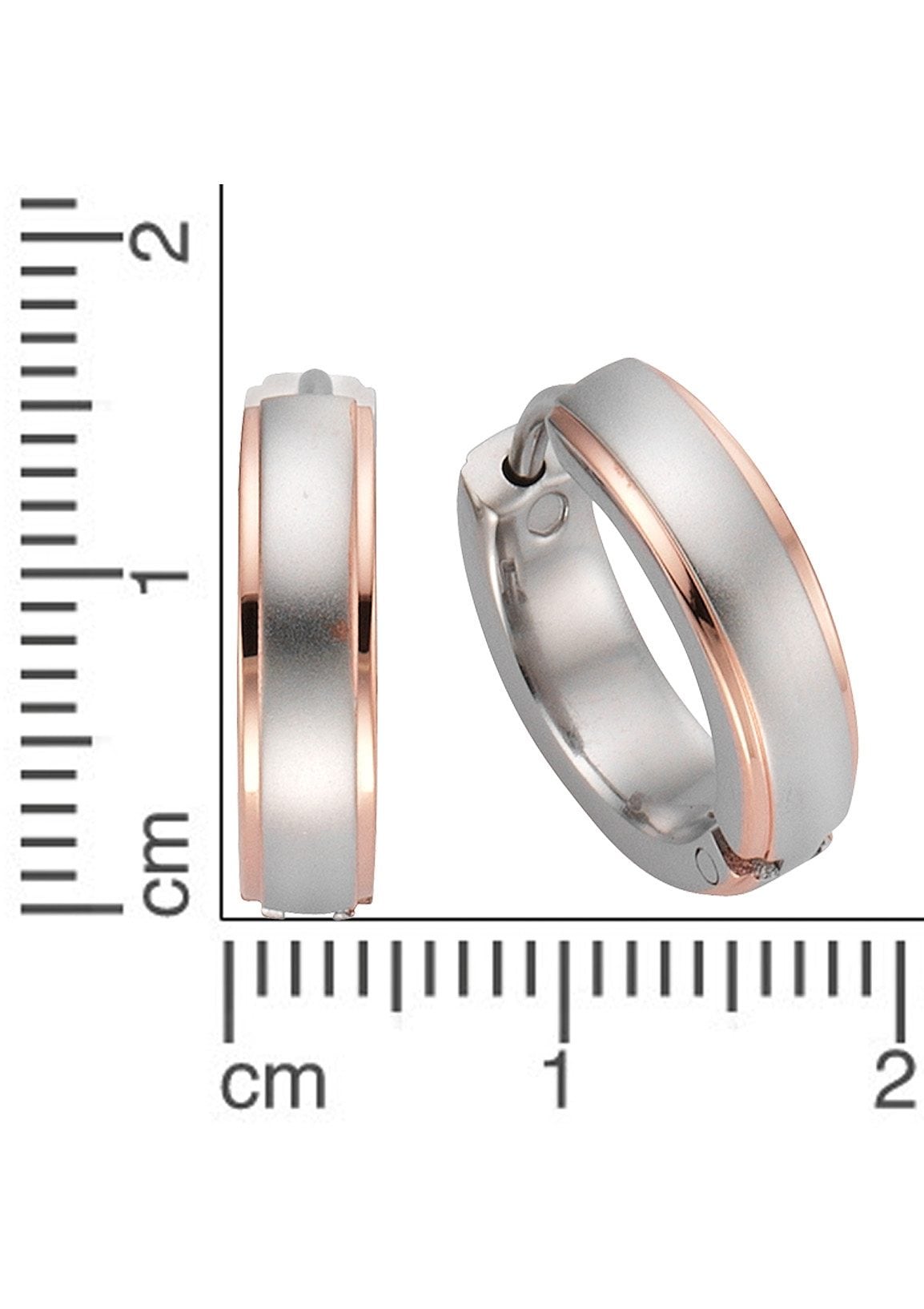 Firetti Paar Creolen »Schmuck Geschenk Basic in Bicolor-Optik, Ø ca. 15,0 mm«