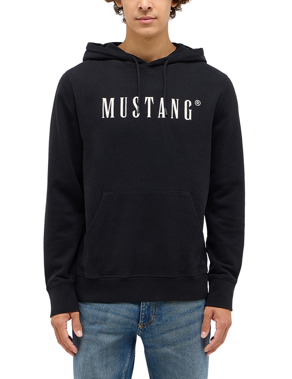 Sweatshirt MUSTANG "Herren Style Bronson", Herren, Gr. 6XL, schwarz, 100% Baumwolle, regular fit, Sweatshirts Sweatshirt