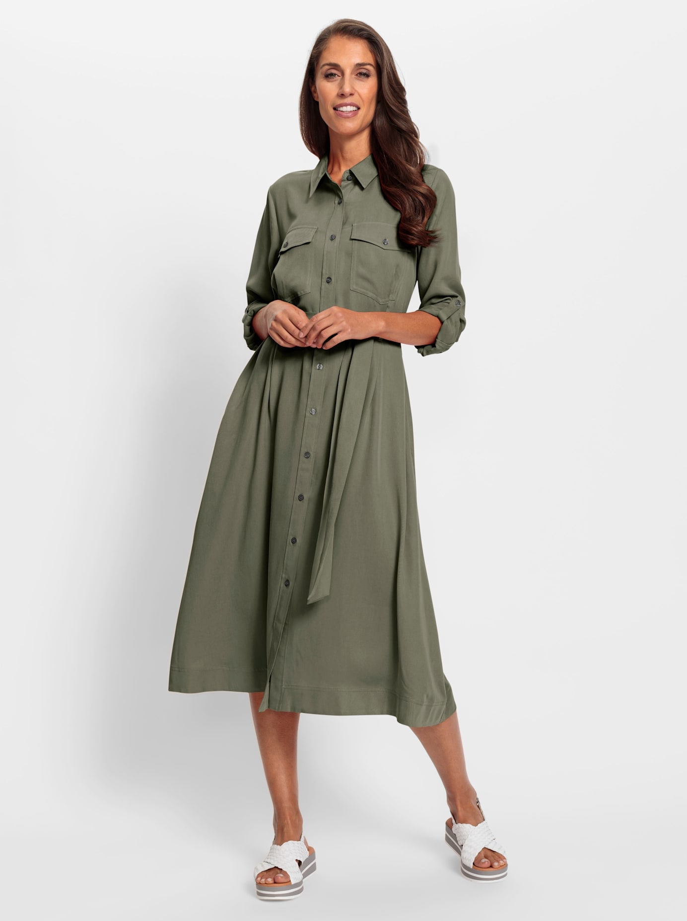 heine Hemdblusenkleid "Hemdblusenkleid" Eingrifftaschen günstig online kaufen