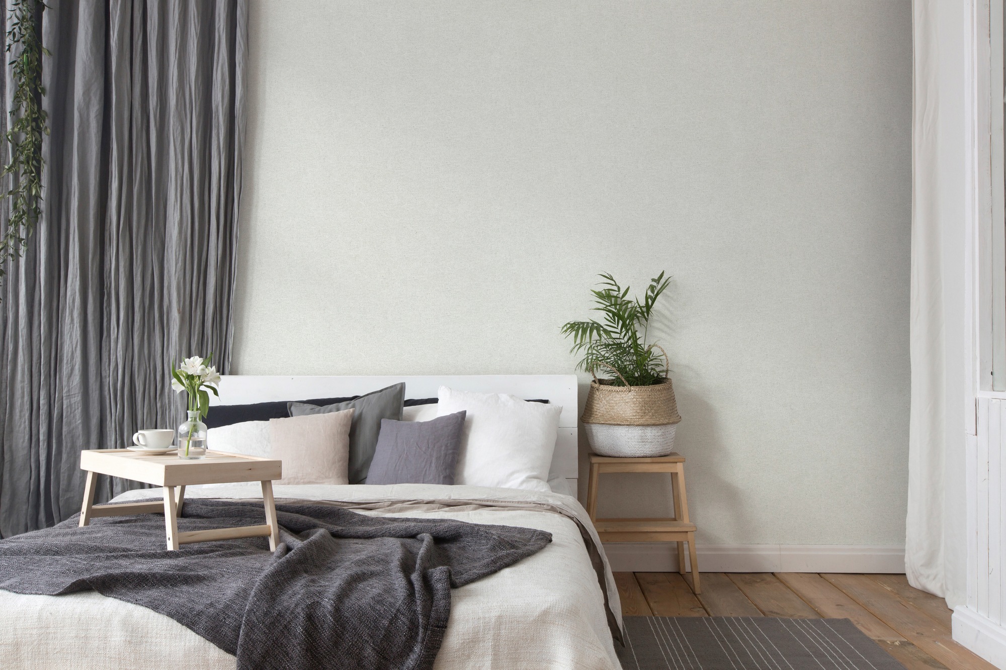 A.S. Création Vliestapete »New Elegance«, unifarben mit Farbeinsatz-einfarbig-uni, Tapete Uni einfarbig Tapeten Wohnzimmer Schlafzimmer Küche modern Büro