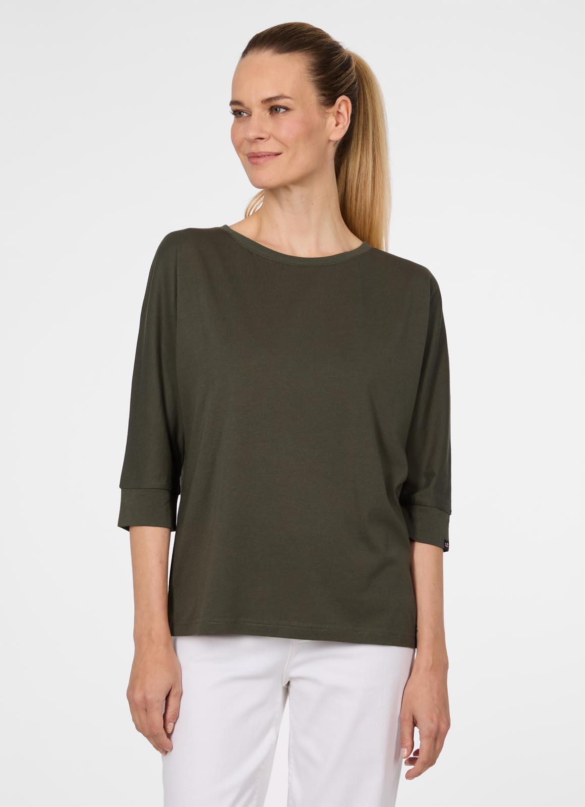 Ragwear 3/4-Arm-Shirt "SHIMONA" mit Rundhalsausschnitt, ohne Verschluss, aus Baumwollmischung