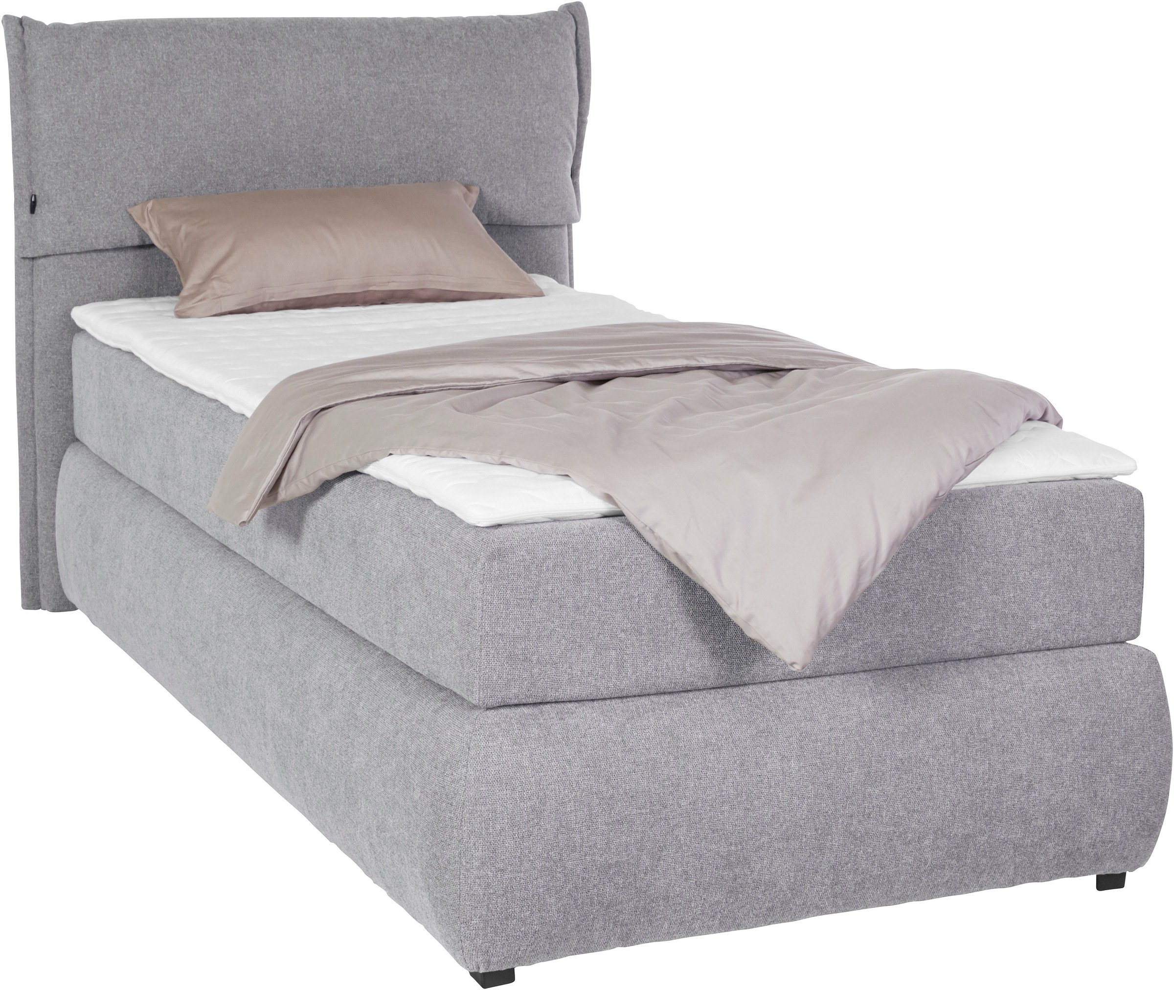 andas Boxspringbett »Jenson«, in 4 Farben, 4 Breiten, 3 Matratzenarten in 2 Härtegraden, Topper