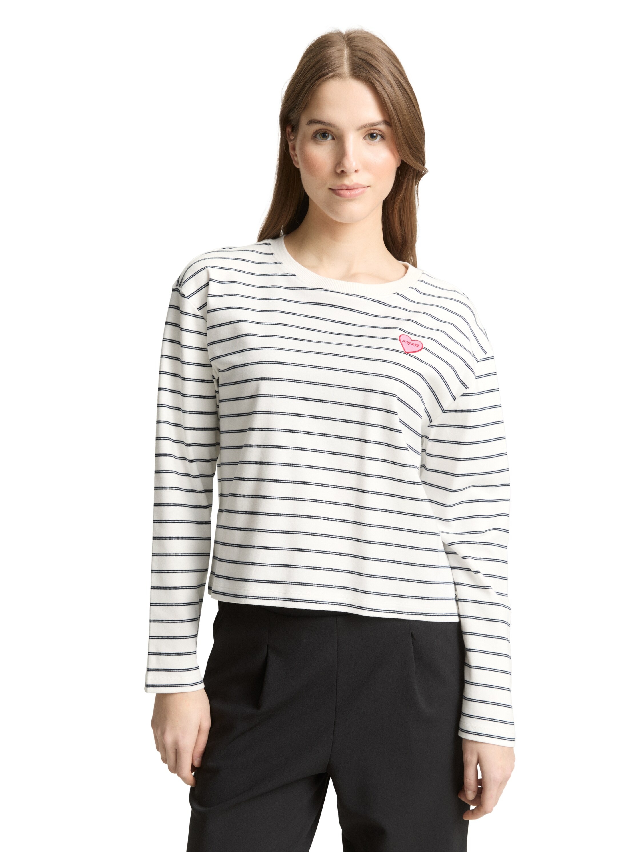 TOM TAILOR Denim T-Shirt mit Streifen Muster günstig online kaufen