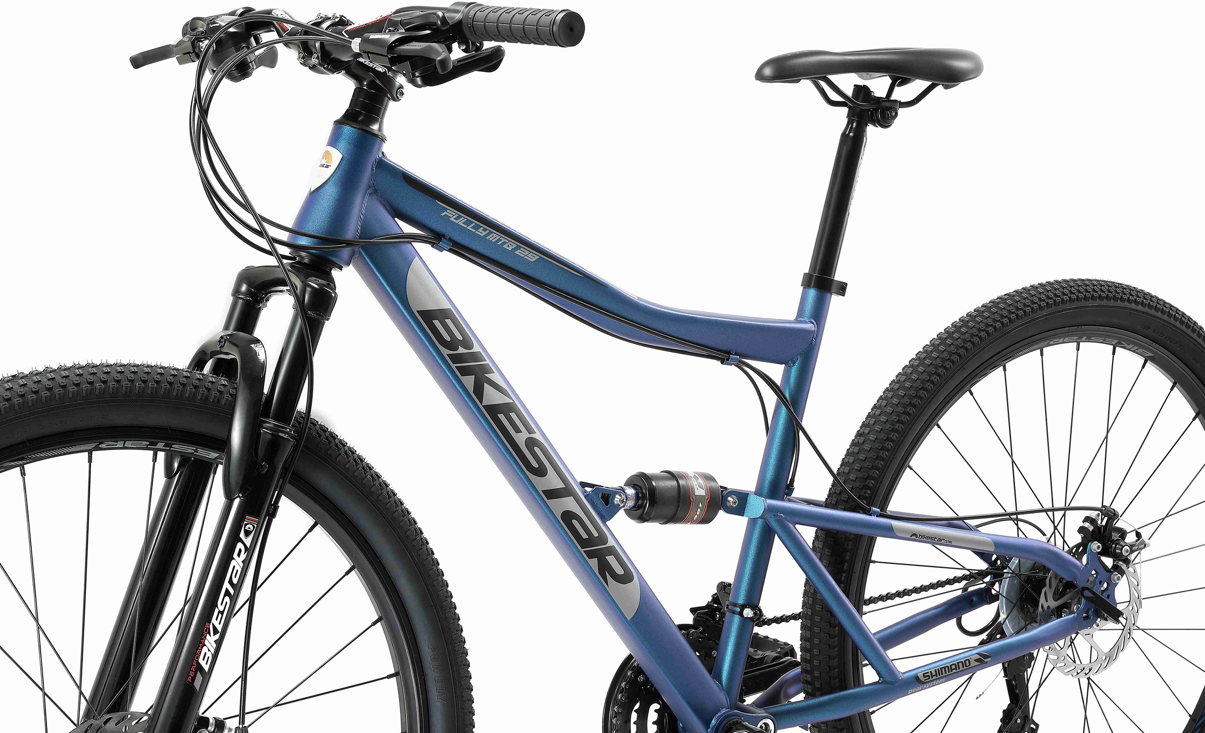 Bikestar Mountainbike, 21 Gang, Shimano, RD-TY300 Schaltwerk, Kettenschaltung, für Damen und Herren, Kettenschaltung