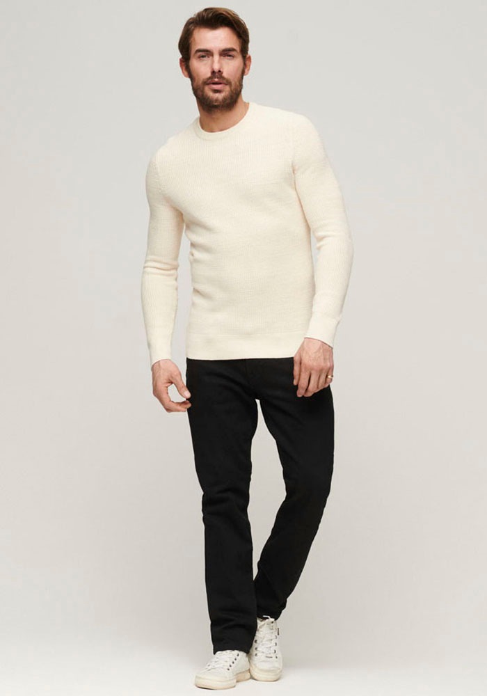 Superdry Strickpullover »TEXTURED CREW KNIT JUMPER«, mit strukturiertem Waffelstrickmuster