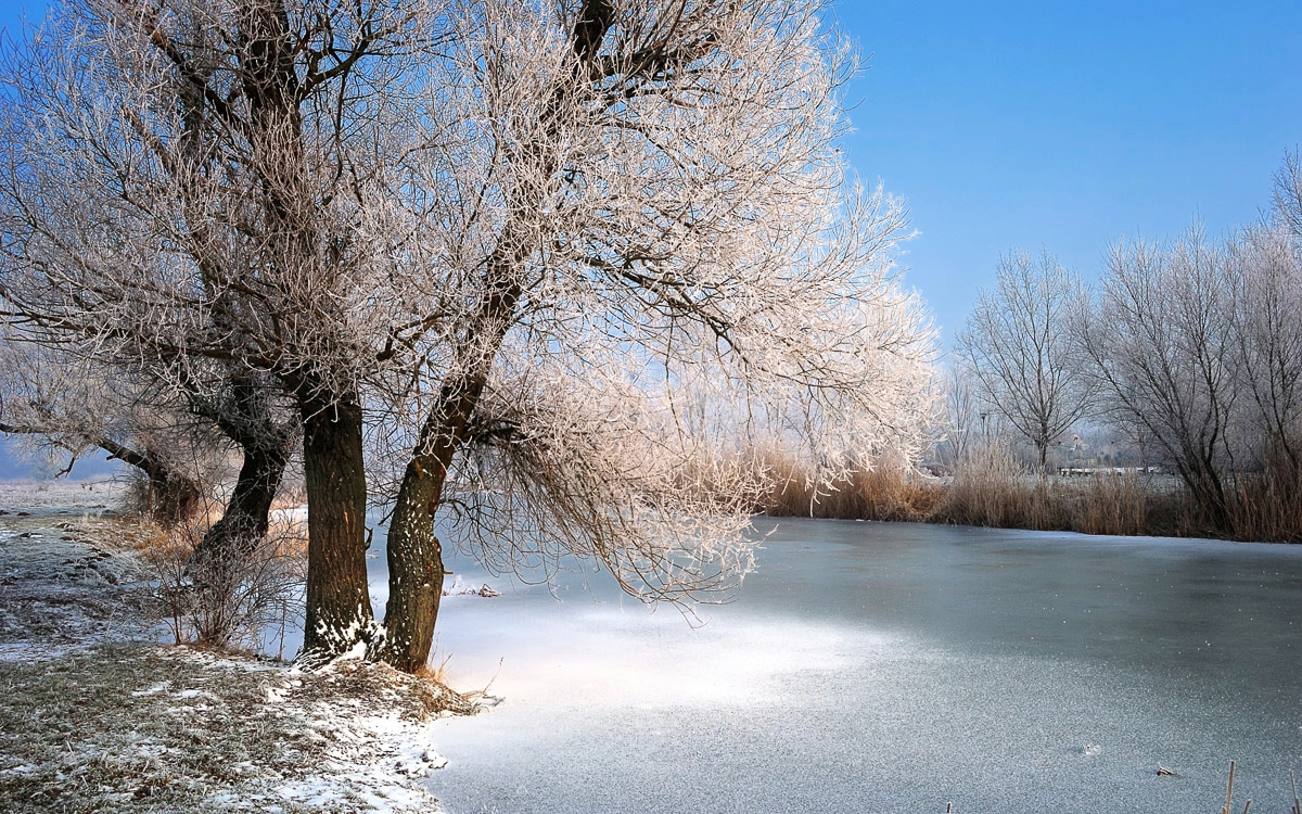 Papermoon Fototapete "Winter Fluss"