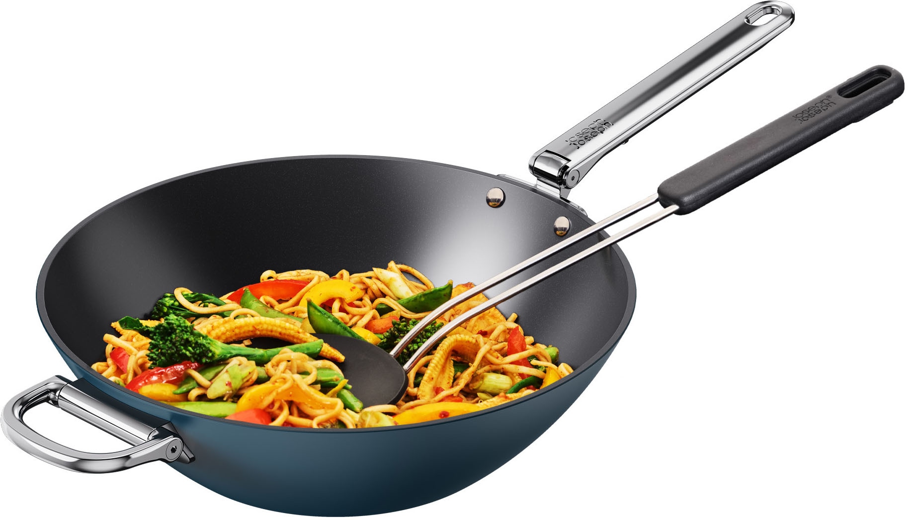 Joseph Joseph Wok »Space 32 cm (12,5") Antihaft-Wok mit klappbarem Griff und Deckel« Aluminium 1 tlg.