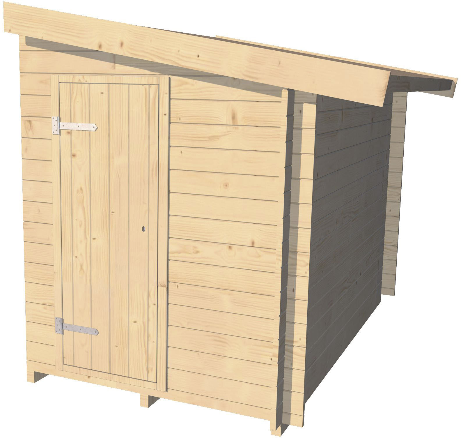 weka Garten-Geräteschrank Anbauschuppen für Klassisches Stecksystemtem Gr.1, 28 mm