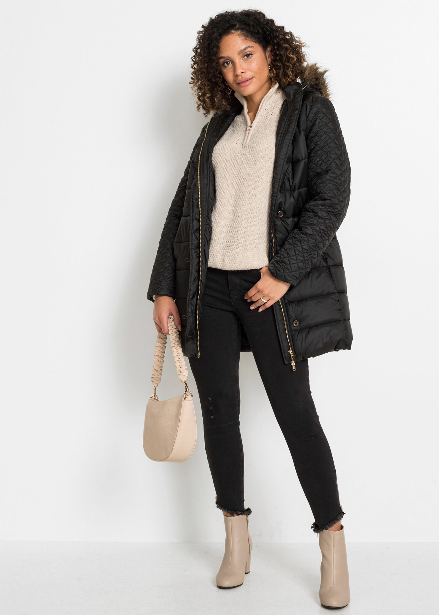 bonprix Troyer Troyer Pullover mit Ajourmuster