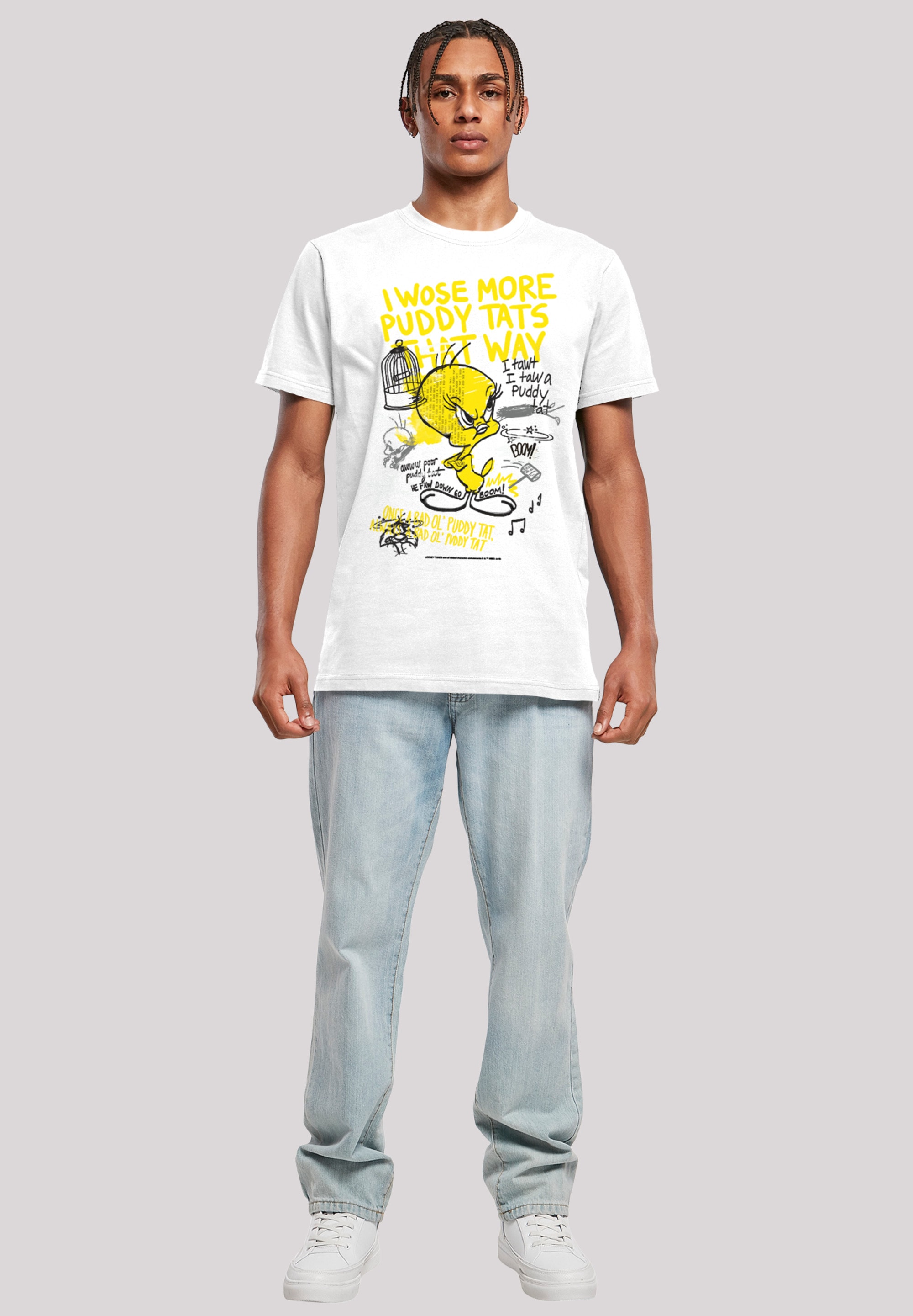 F4NT4STIC T-Shirt »Looney Tunes Tweety Pie More Puddy Tats«, Herren,Premium Merch,Regular-Fit,Basic,Bedruckt