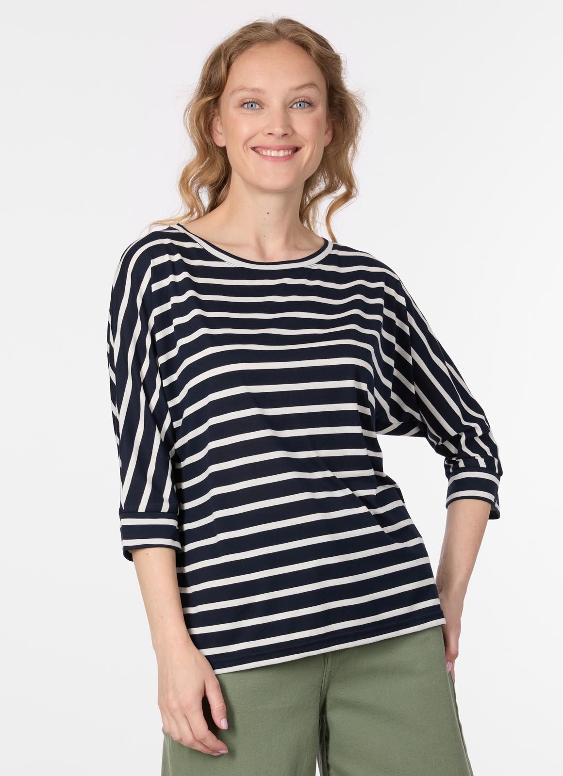 Ragwear 3/4-Arm-Shirt »SHIMONA STRIPES« Viskosemischung mit gestreifter Optik