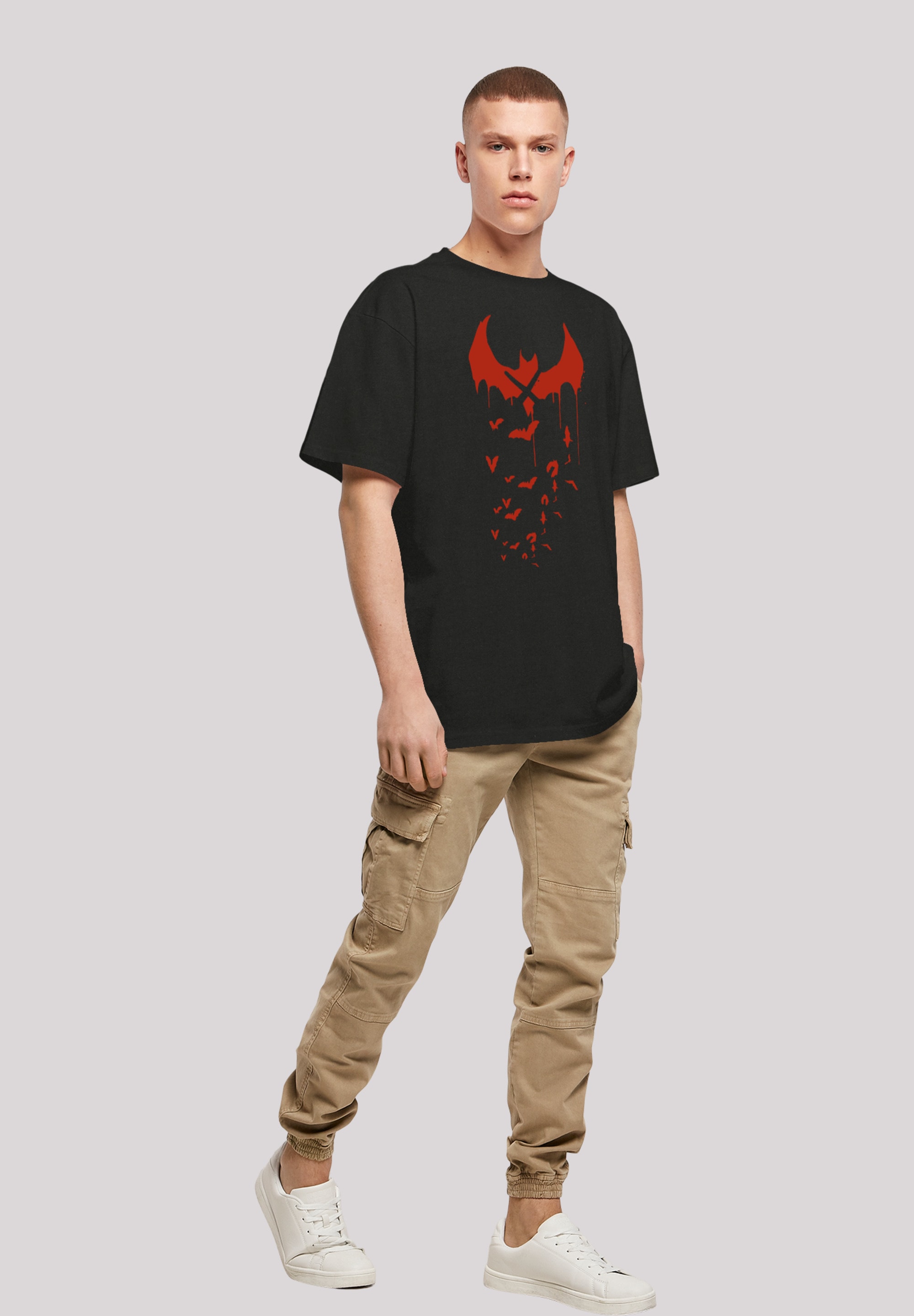 F4NT4STIC T-Shirt »DC Comics Batman Arkham Bats X Drip«, Print