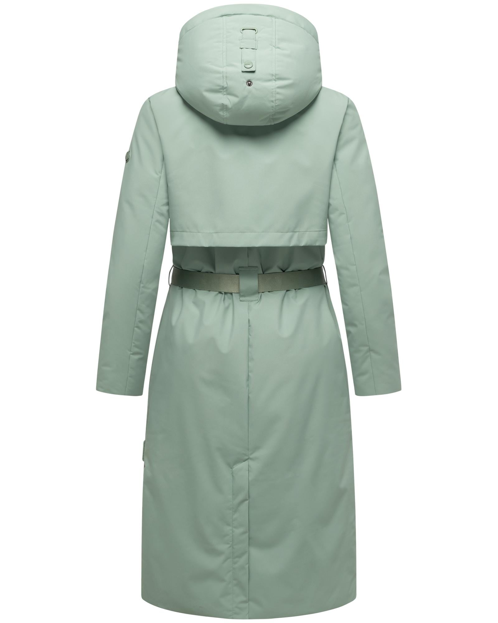 Navahoo Wintermantel »Waldbummler 14« Wasserabweisender Winterparka mit Kapuze und Taillengürtel