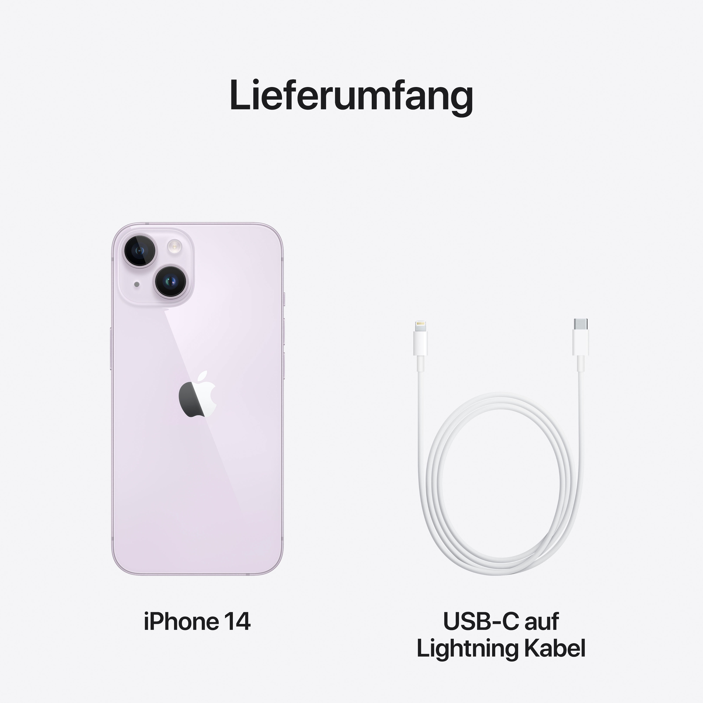 Apple Smartphone »iPhone 14 256GB«, purple, 15,4 cm/6,1 Zoll, 256 GB Speicherplatz, 12 MP Kamera