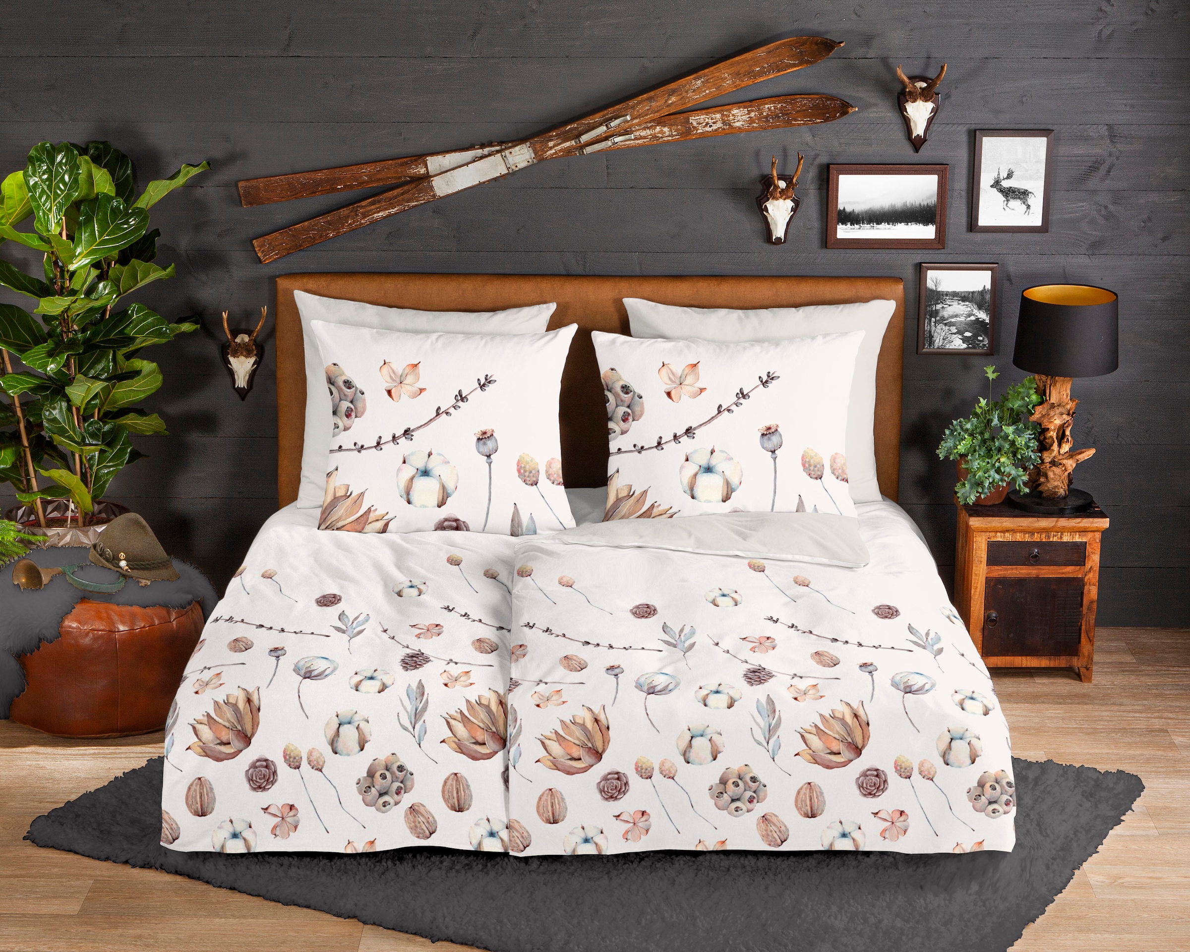 good morning Wendebettwäsche "Mirre" 2 Stk. Biber, 135x200, Warm, Weich, We günstig online kaufen