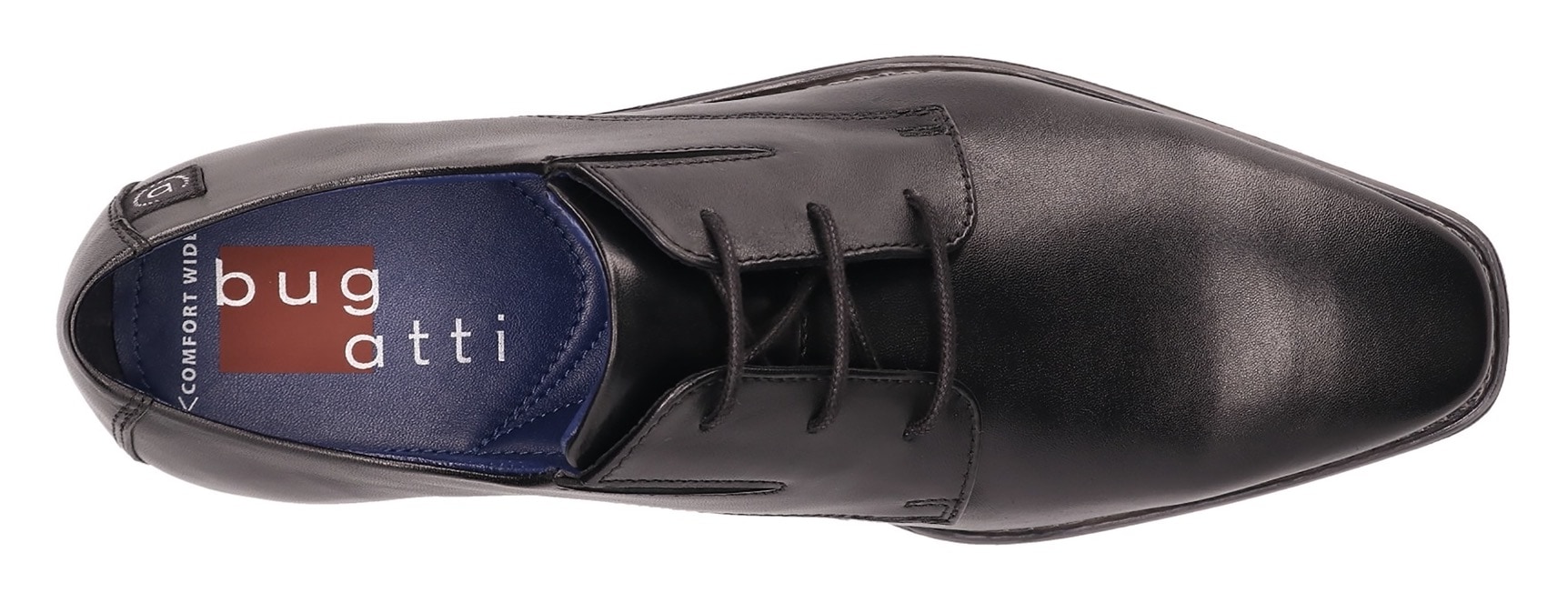 bugatti Schnürschuh, Business Schuh, Anzugschuh mit feinem Blockabsatz