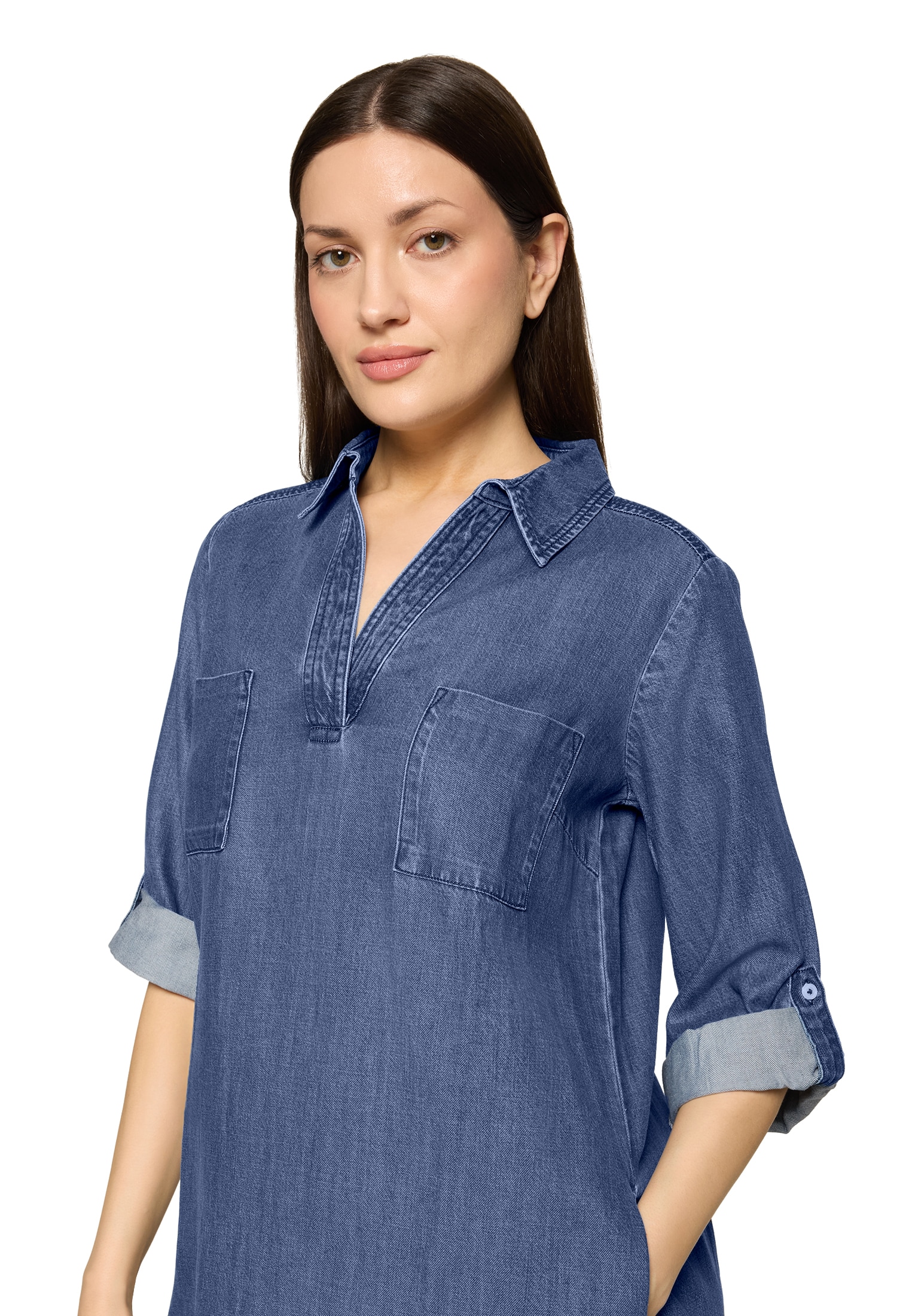 Cartoon Jeanskleid »Damen mit Kragen« Ohne Tasche