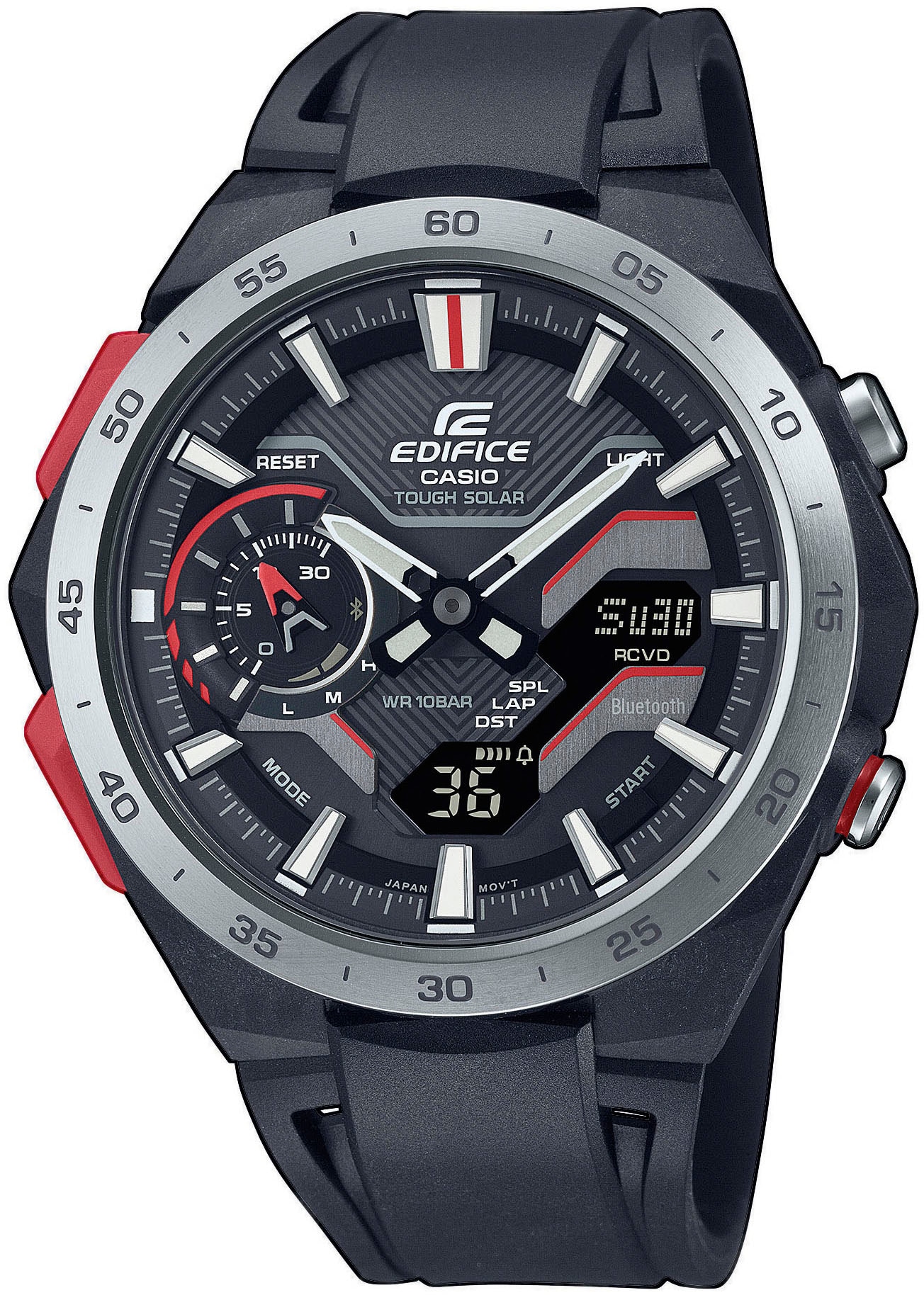 CASIO EDIFICE Smartwatch »ECB-2200P-1AEF«, (Quarzuhr, Armbanduhr,Herrenuhr,Stoppfunktion,Bluetooth,Phone Finder)