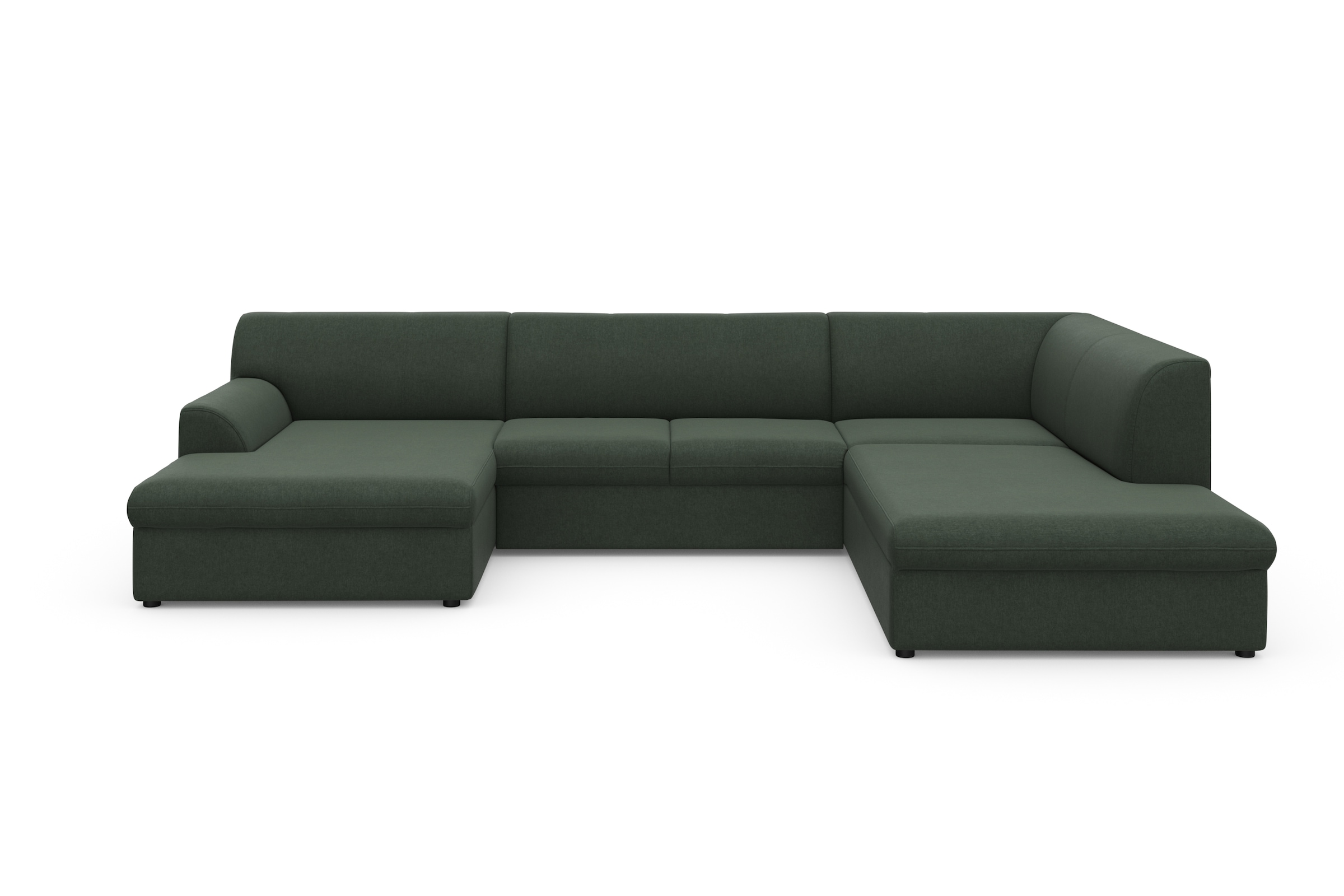 DOMO collection Wohnlandschaft »Topper, elegant und zeitlos, komfortabel, U-Form«, wahlweise mit Bettfunktion