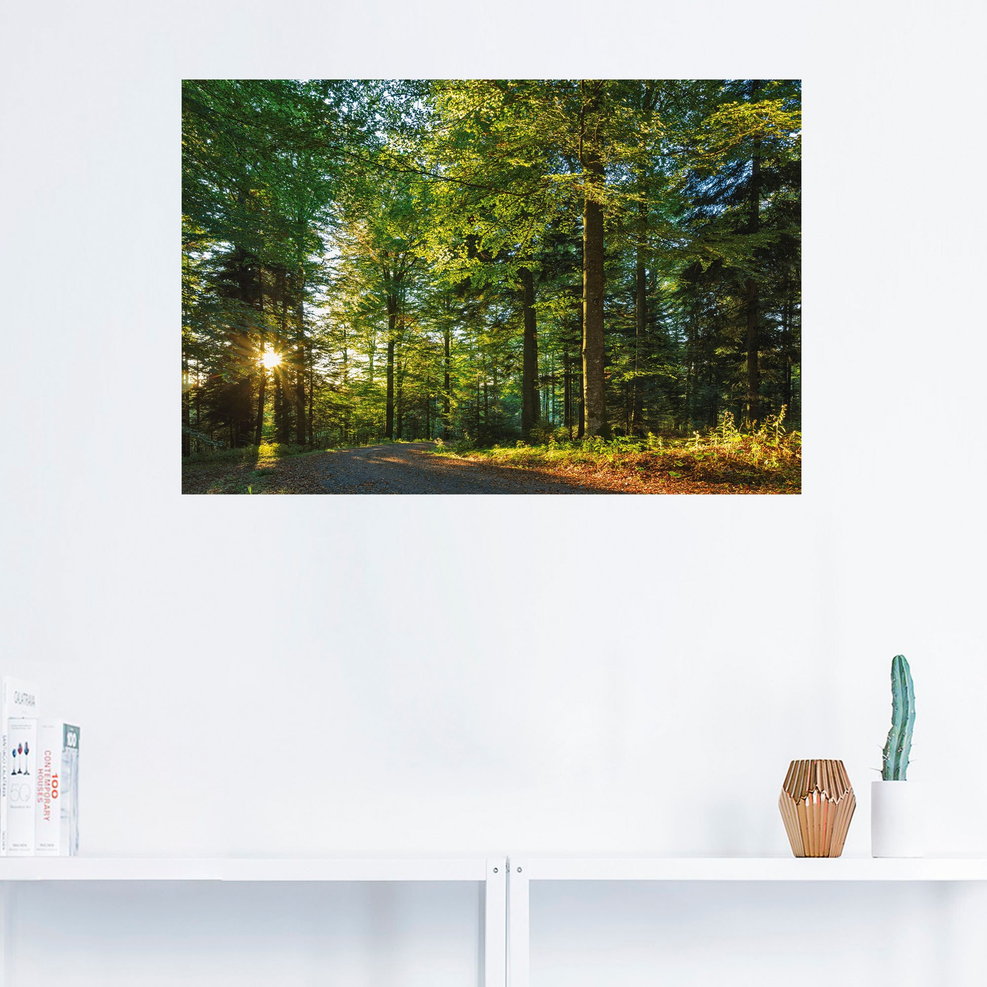 Artland Wandbild »Waldweg im Romantischen Schwarzwald«, Waldbilder, (1 St.), als Alubild, Outdoorbild, Leinwandbild, Wandaufkleber, versch. Größen