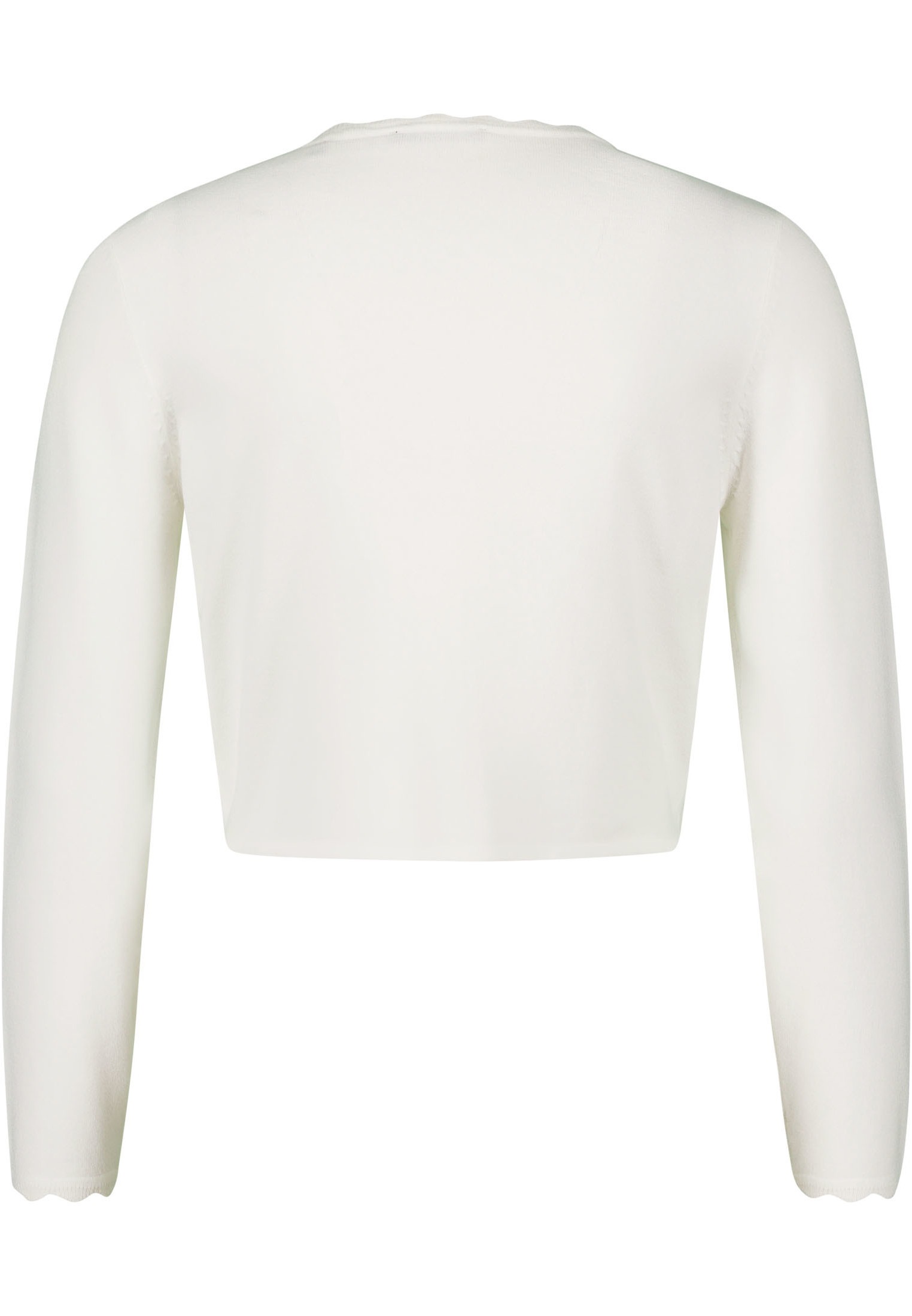 Zero Strickjacke »zero Kurze Strickjacke mit Wellenkante«, Knopfleiste